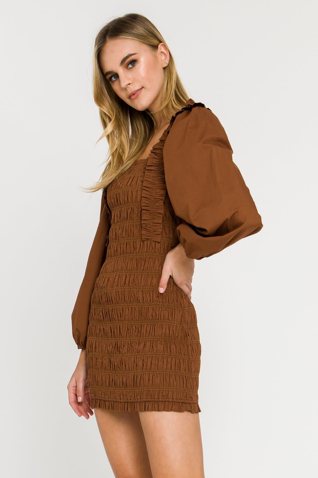 Smocking Detail Mini Dress sold by Endless Rose product image thumbnail 3