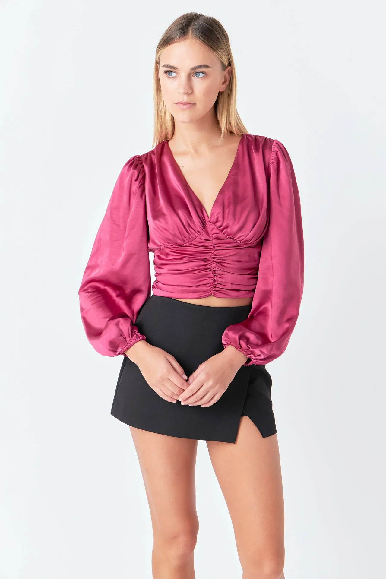Satin Ruched Top sold by Endless Rose product image thumbnail 5