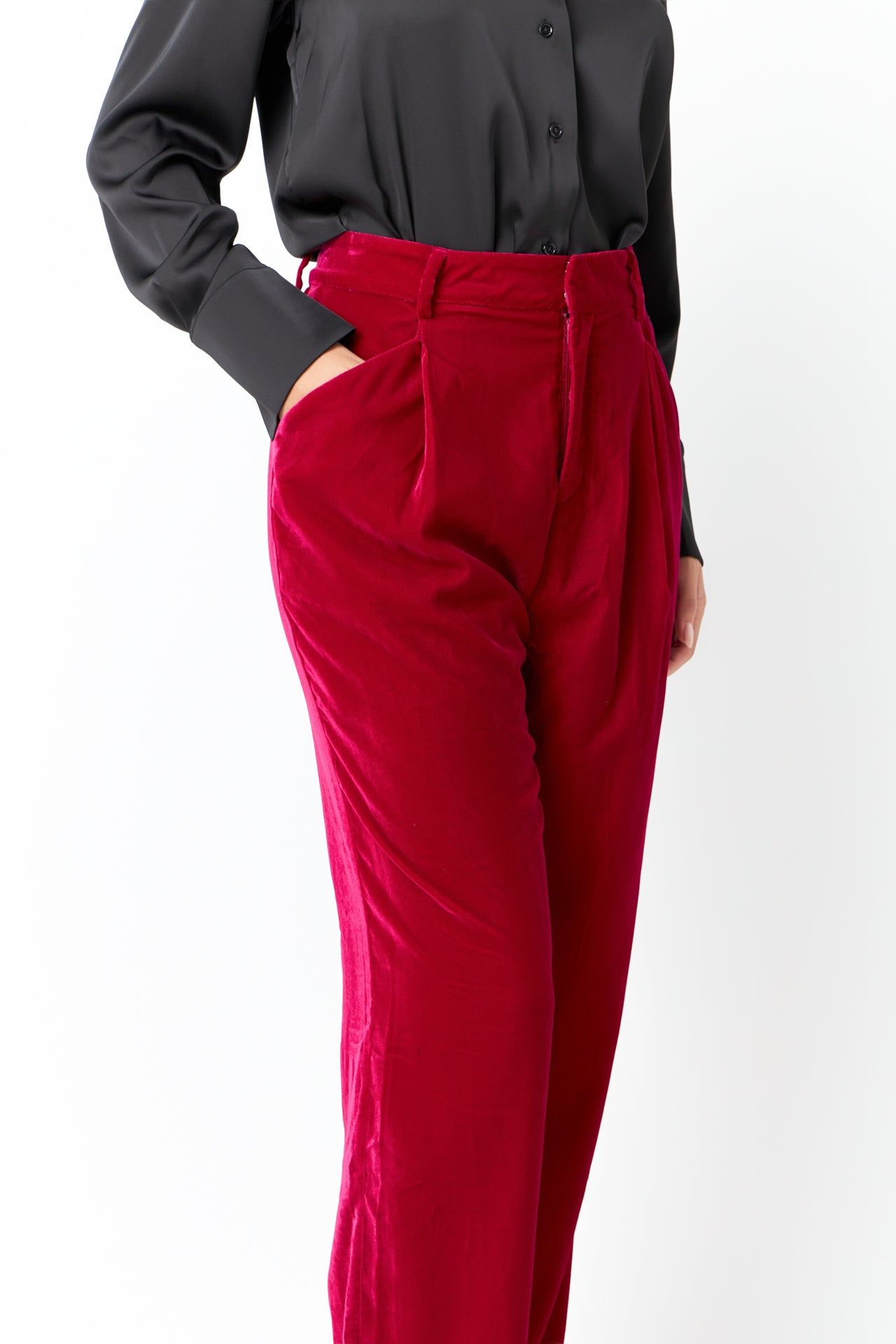 High-Waisted Velvet Pants sold by Endless Rose product image thumbnail 2