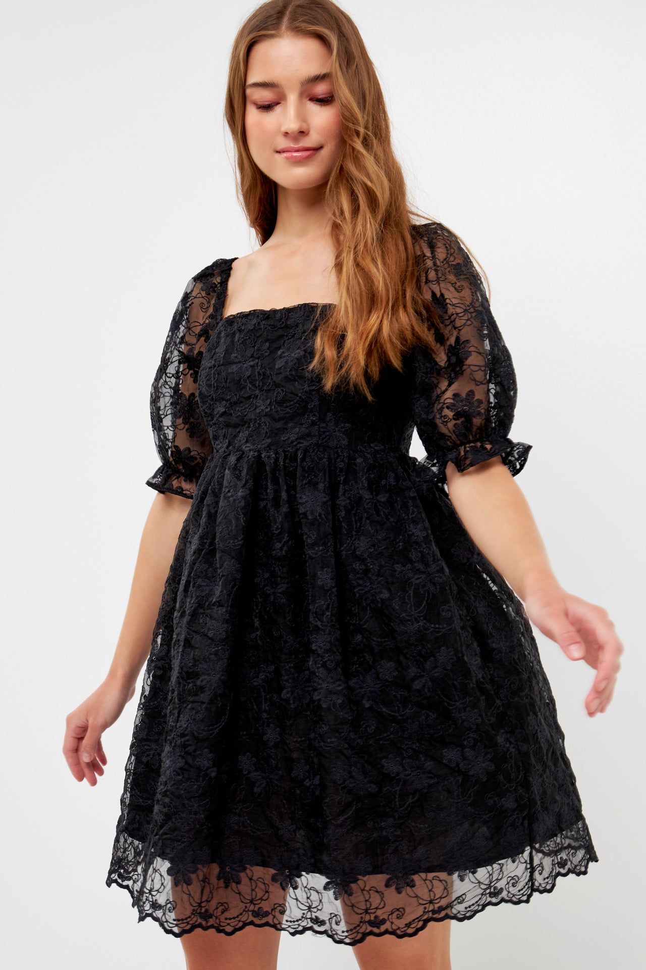 Floral Embroidery Babydoll Dress sold by Endless Rose product image thumbnail 5