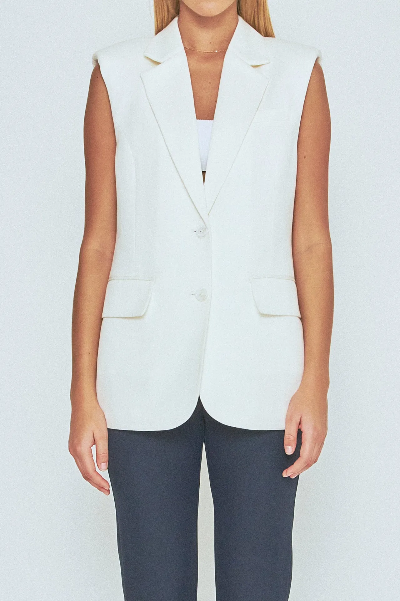 Linen Oversize Vest Blazer sold by Endless Rose product image thumbnail 2