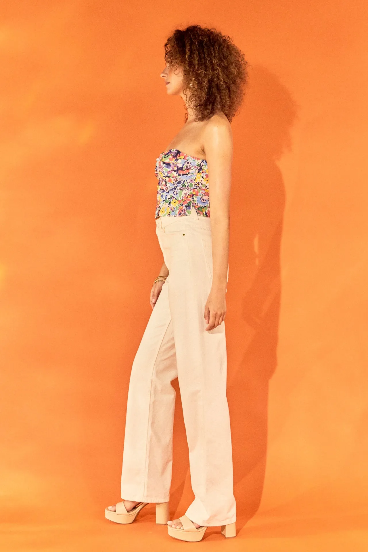 Floral Ruched Strapless Top sold by Endless Rose product image thumbnail 4