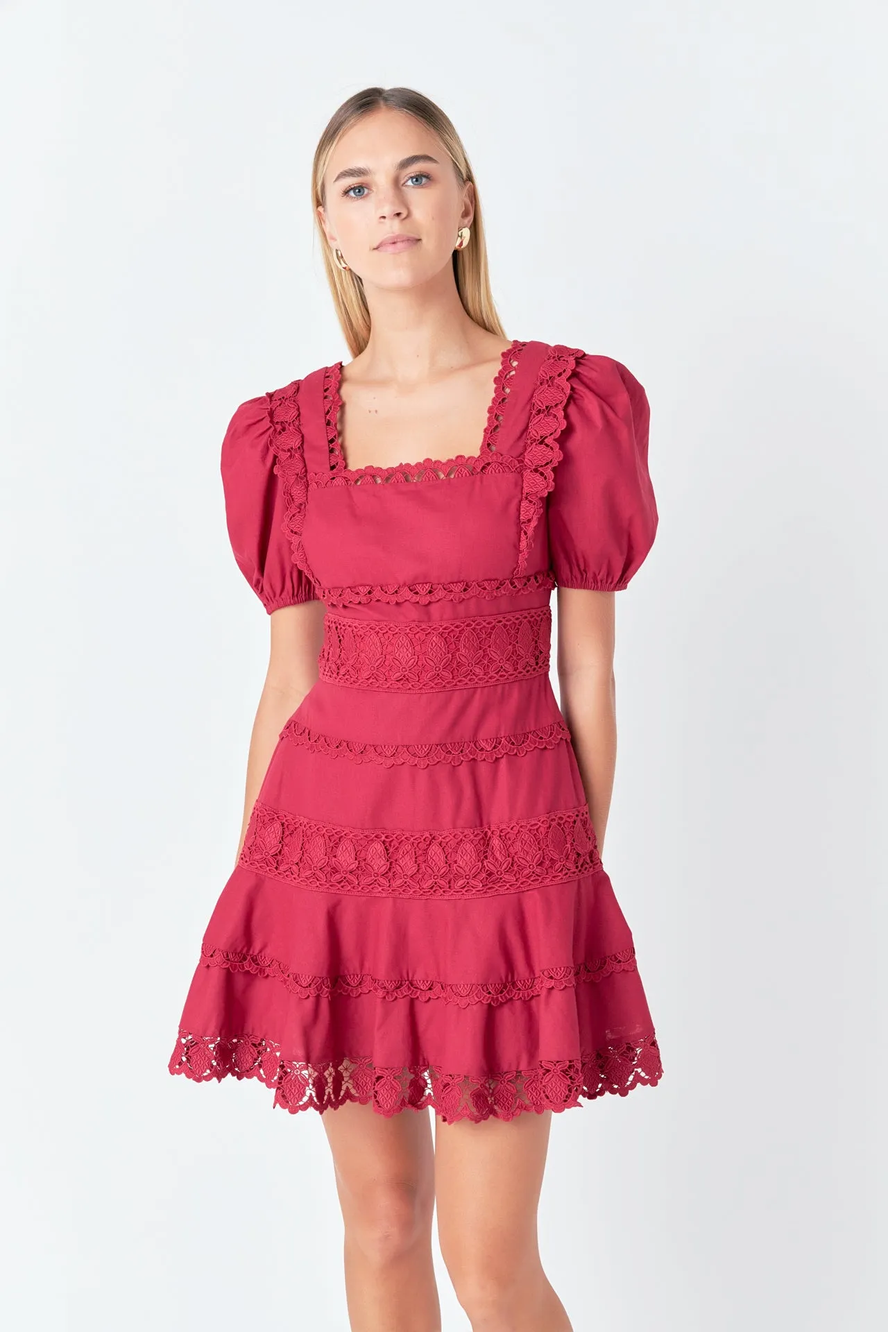 Lace Fit-and-Flare Mini Dress sold by Endless Rose product image thumbnail 5