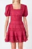 Lace Fit-and-Flare Mini Dress sold by Endless Rose