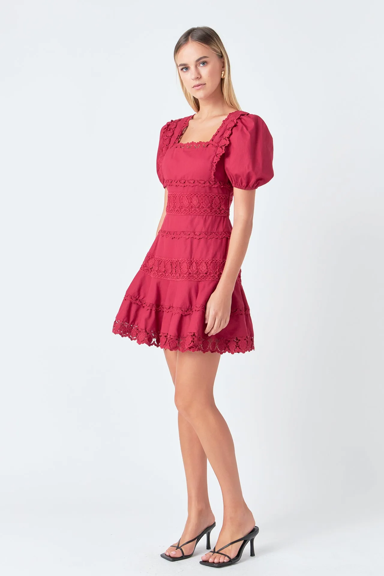 Lace Fit-and-Flare Mini Dress sold by Endless Rose product image thumbnail 3