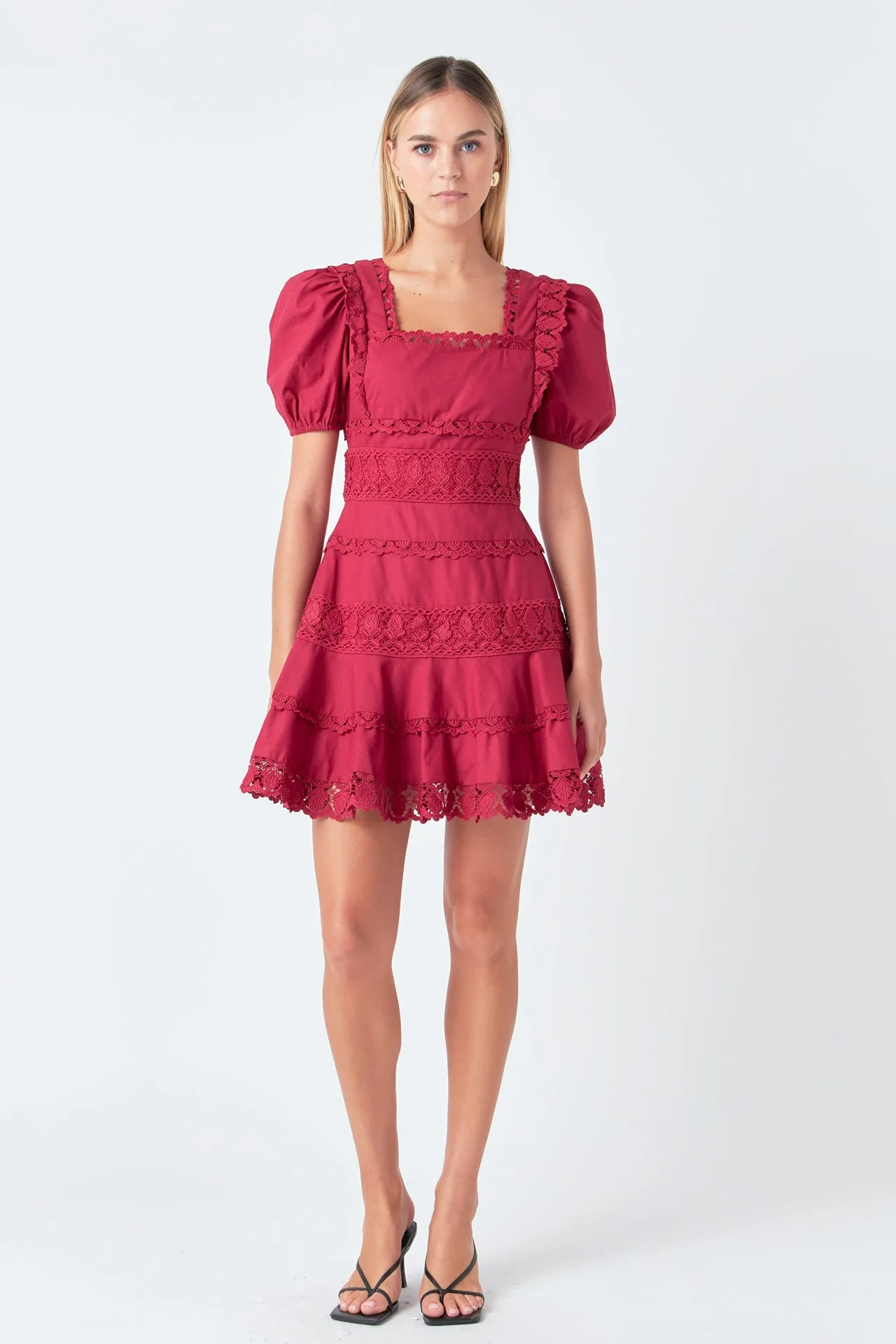 Lace Fit-and-Flare Mini Dress sold by Endless Rose
