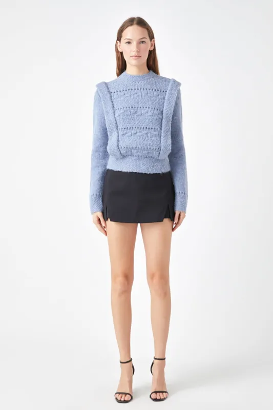Chunky Wool Knit Detailed Sweater - Final Sale sold by Endless Rose