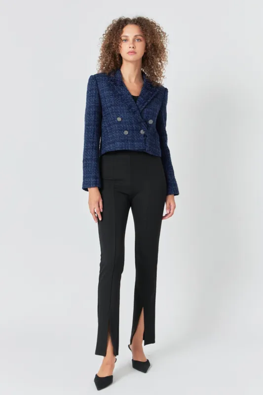 Boucle Tweed Double Breast Jacket sold by Endless Rose