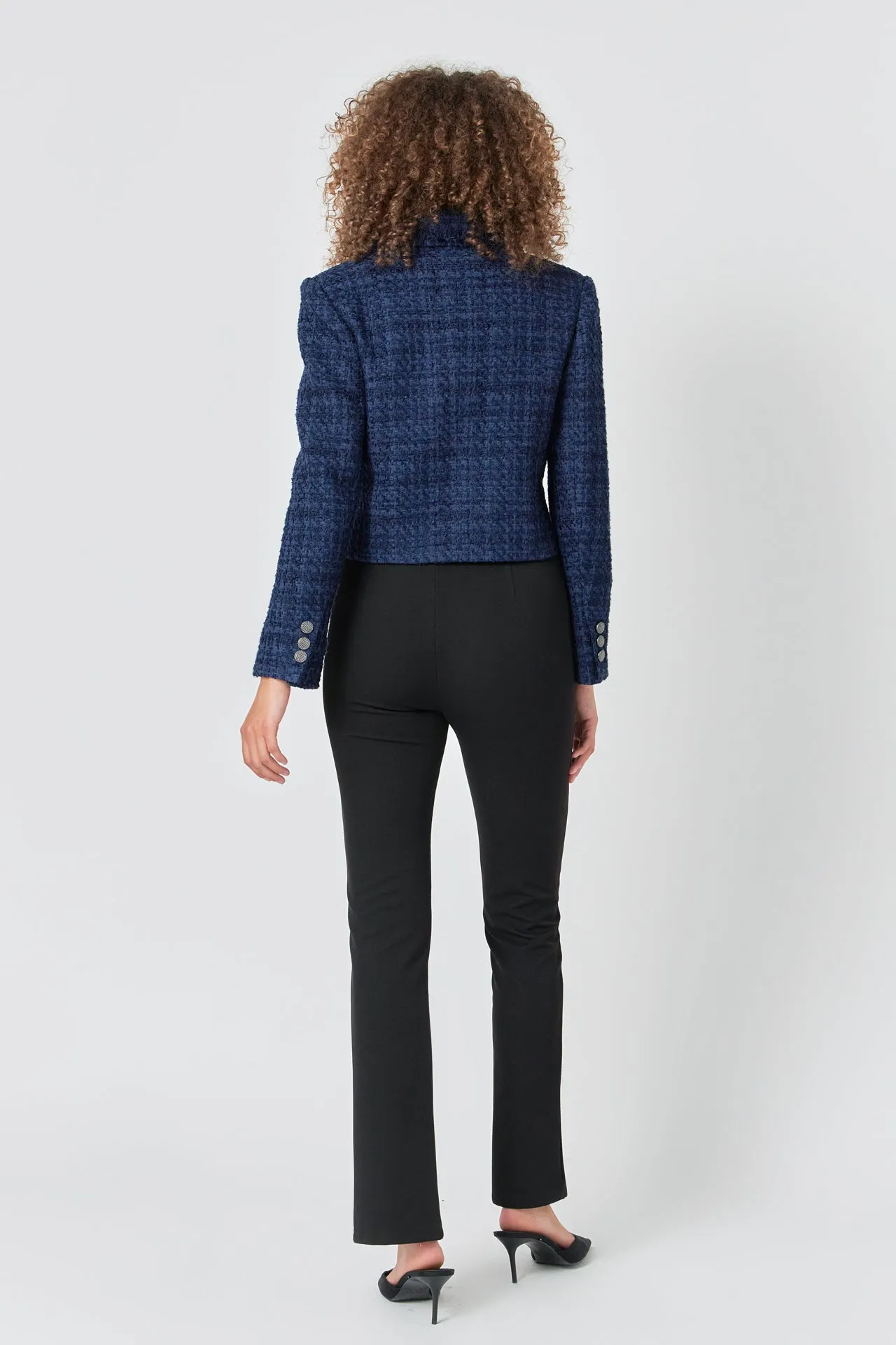 Boucle Tweed Double Breast Jacket sold by Endless Rose product image thumbnail 4