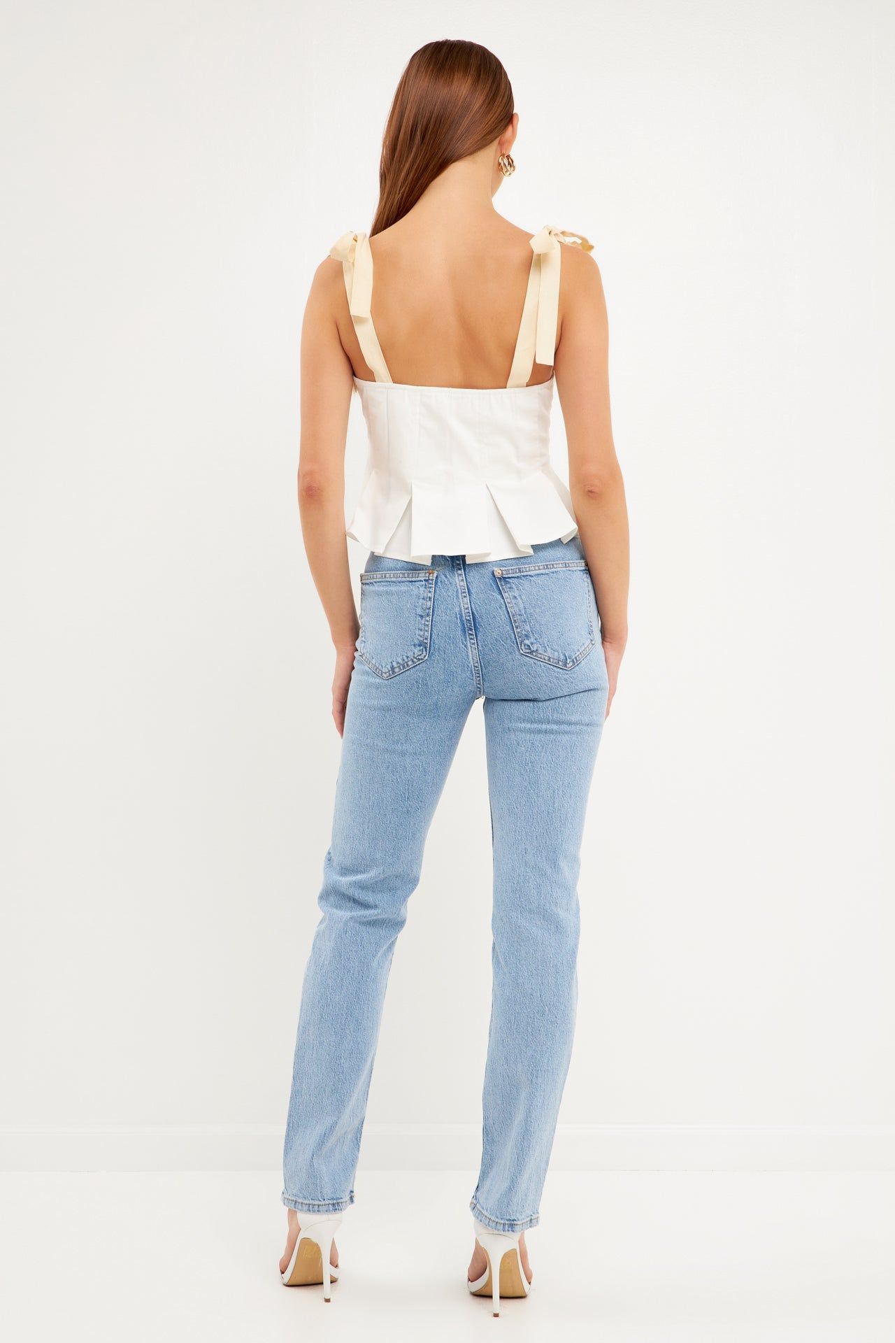 Shoulder Tied Coreset Top with Pleats sold by Endless Rose product image thumbnail 4