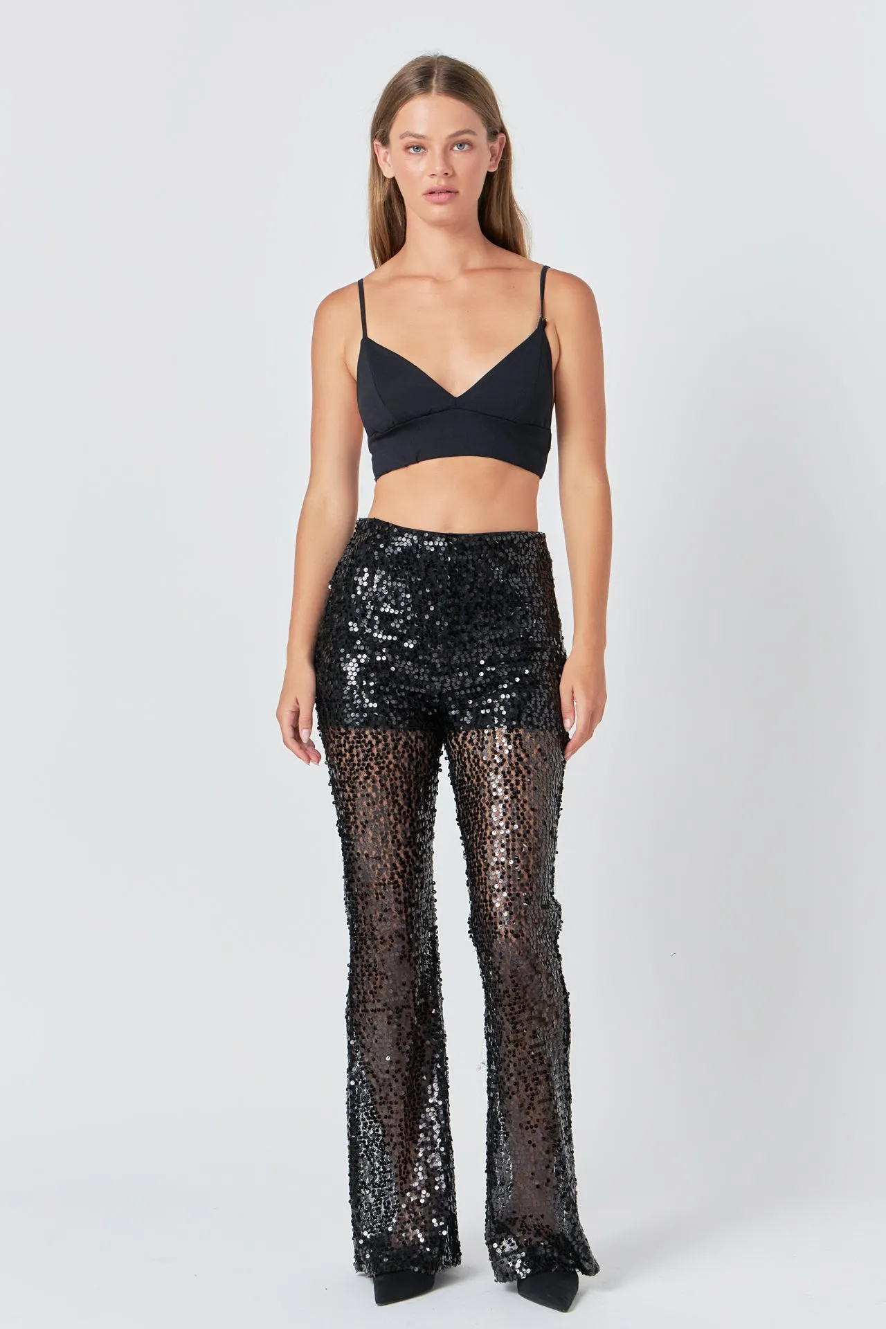 Flared Sequins Pants sold by Endless Rose