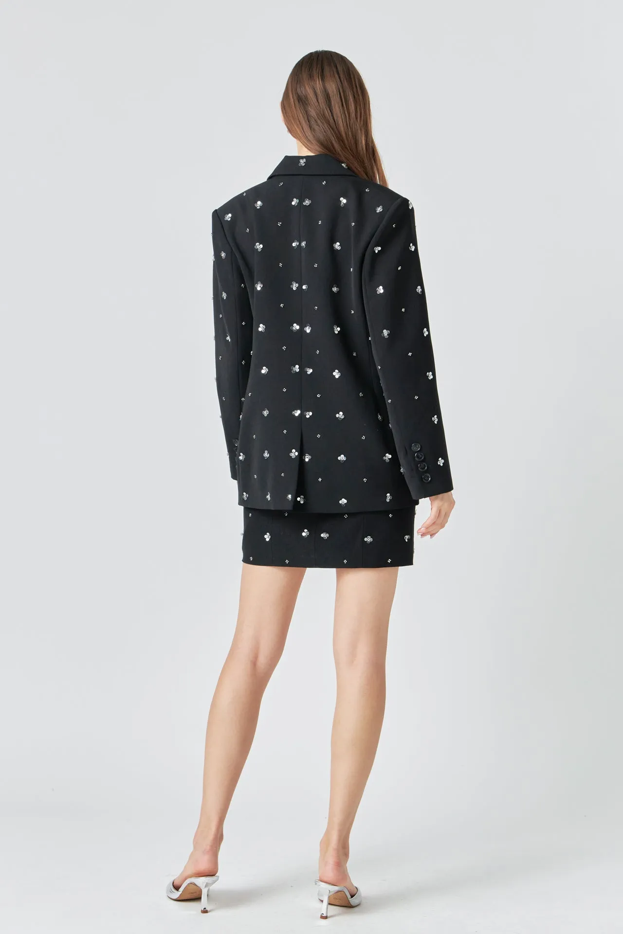 Premium Sequins Floral Embroidery Blazer sold by Endless Rose product image thumbnail 4