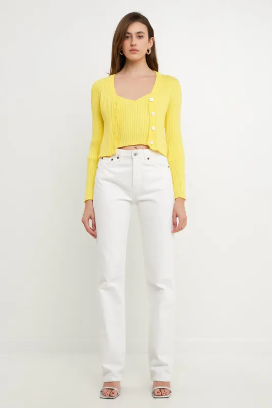 Knit Cropped Lounge Cardigan sold by Endless Rose