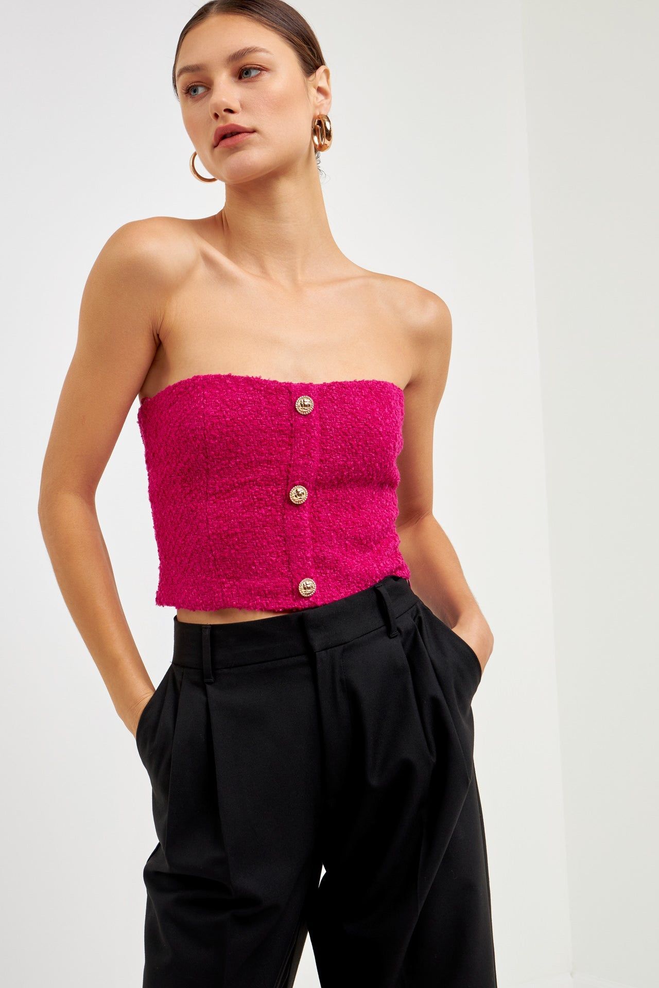 Boucle Crop Top sold by Endless Rose product image thumbnail 3
