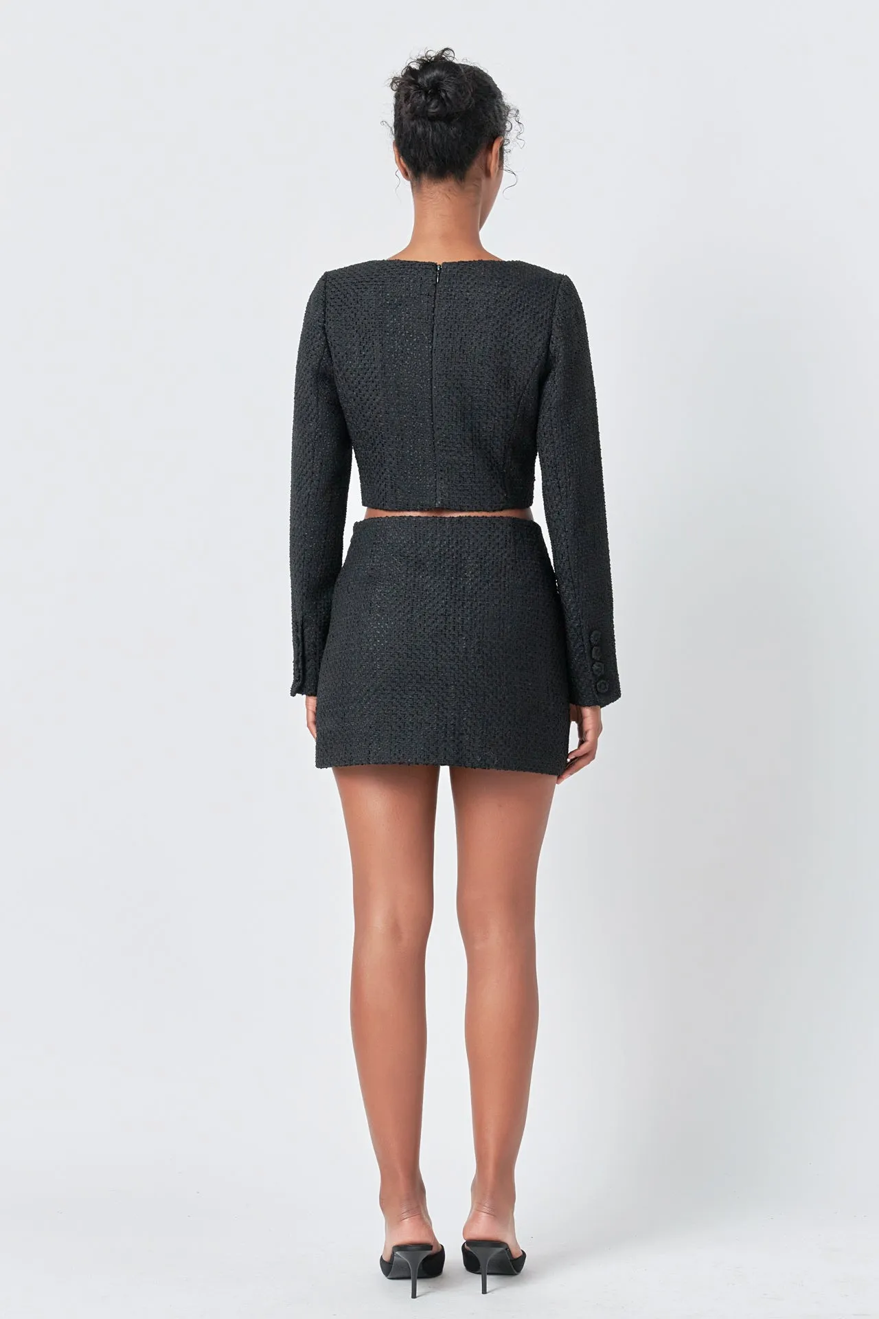 High Waisted Tweed Mini Skirt sold by Endless Rose product image thumbnail 4