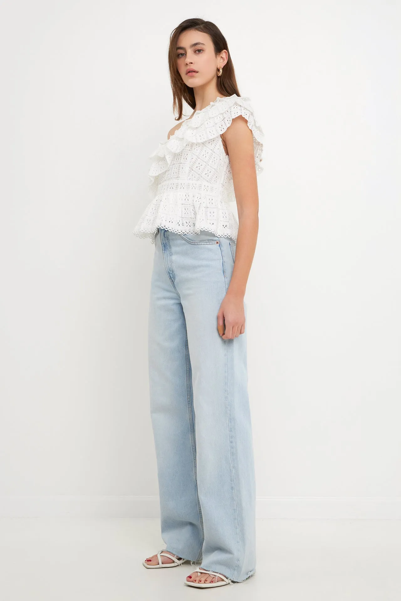 One Shoulder Square Laced Top sold by Endless Rose product image thumbnail 5