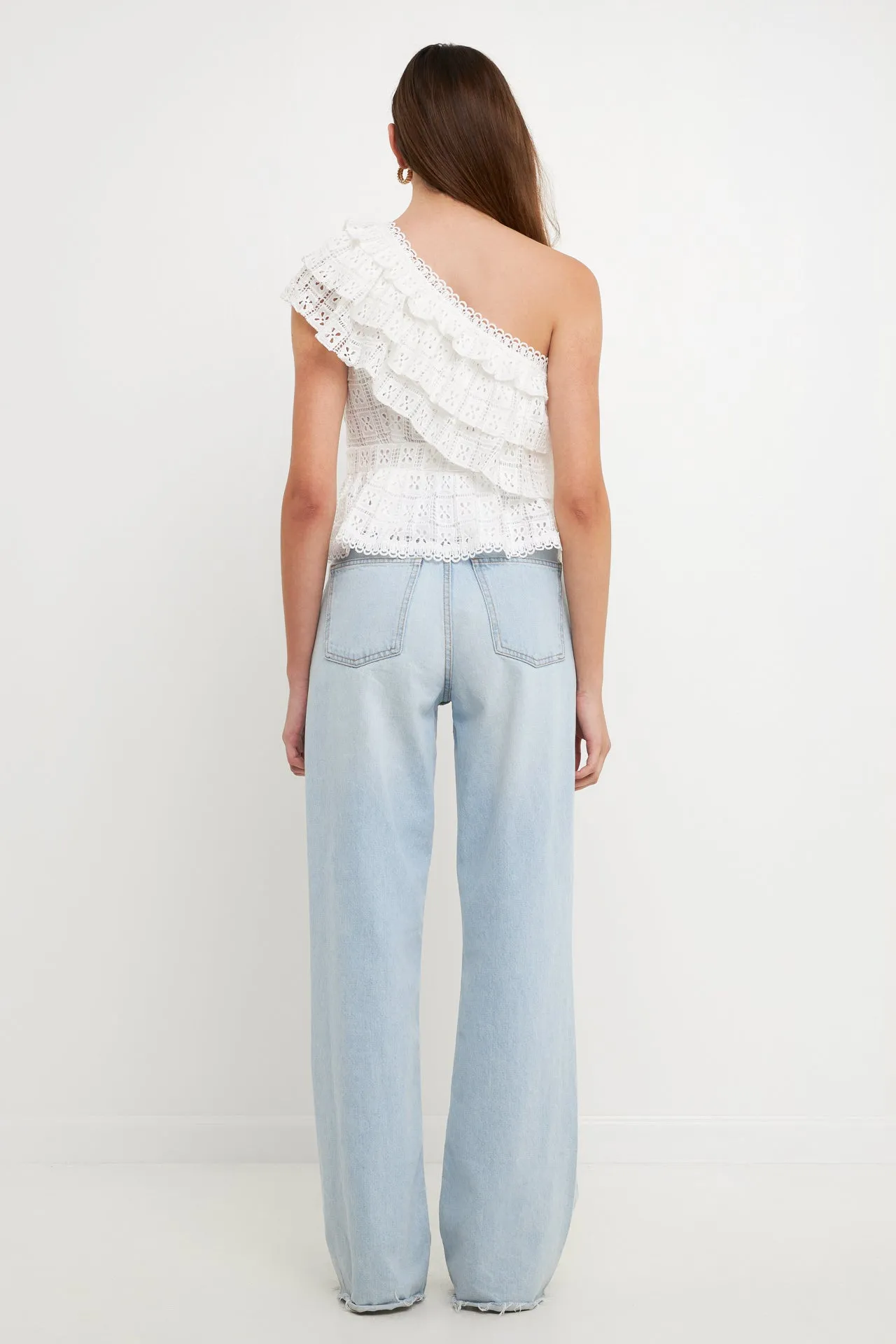 One Shoulder Square Laced Top sold by Endless Rose product image thumbnail 3