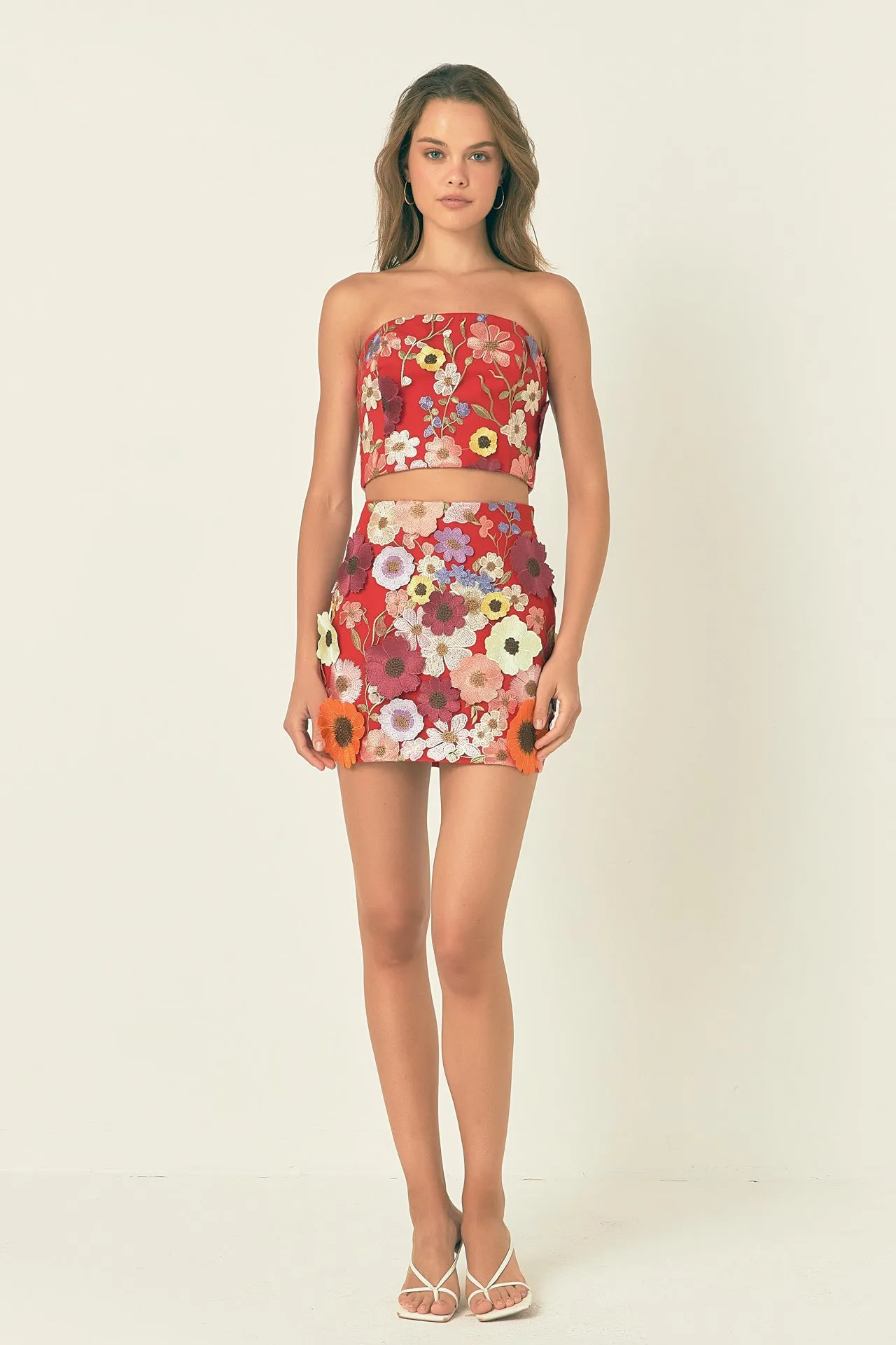 Floral Embroidered Strapless Top sold by Endless Rose product image thumbnail 3