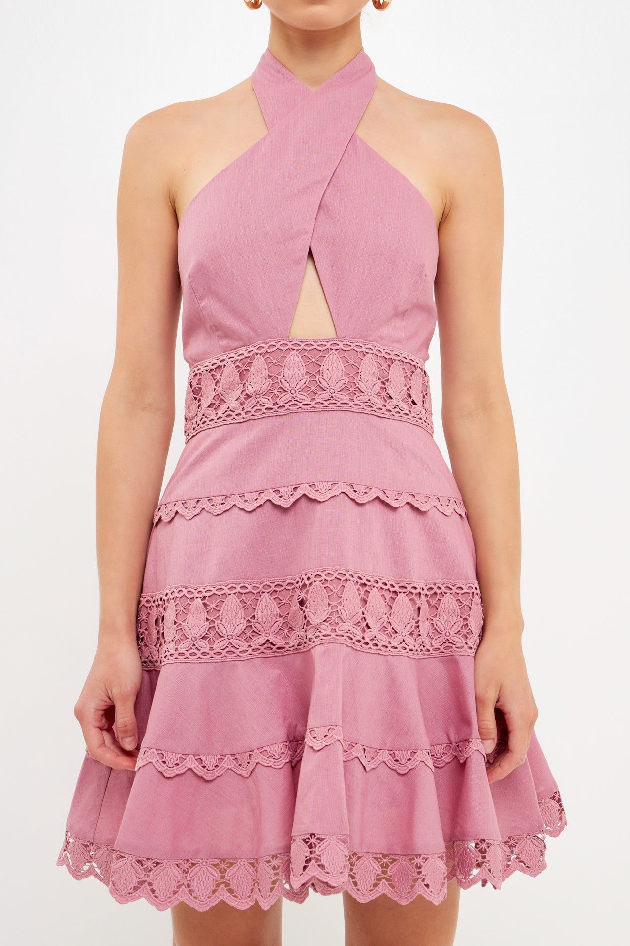 Halter Neck Lace Trim Dress sold by Endless Rose product image thumbnail 5