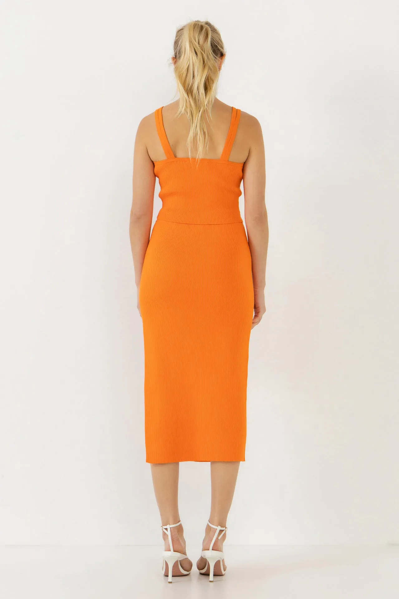 Double Shoulder Strap Cropped Knit Cami Top sold by Endless Rose product image thumbnail 4