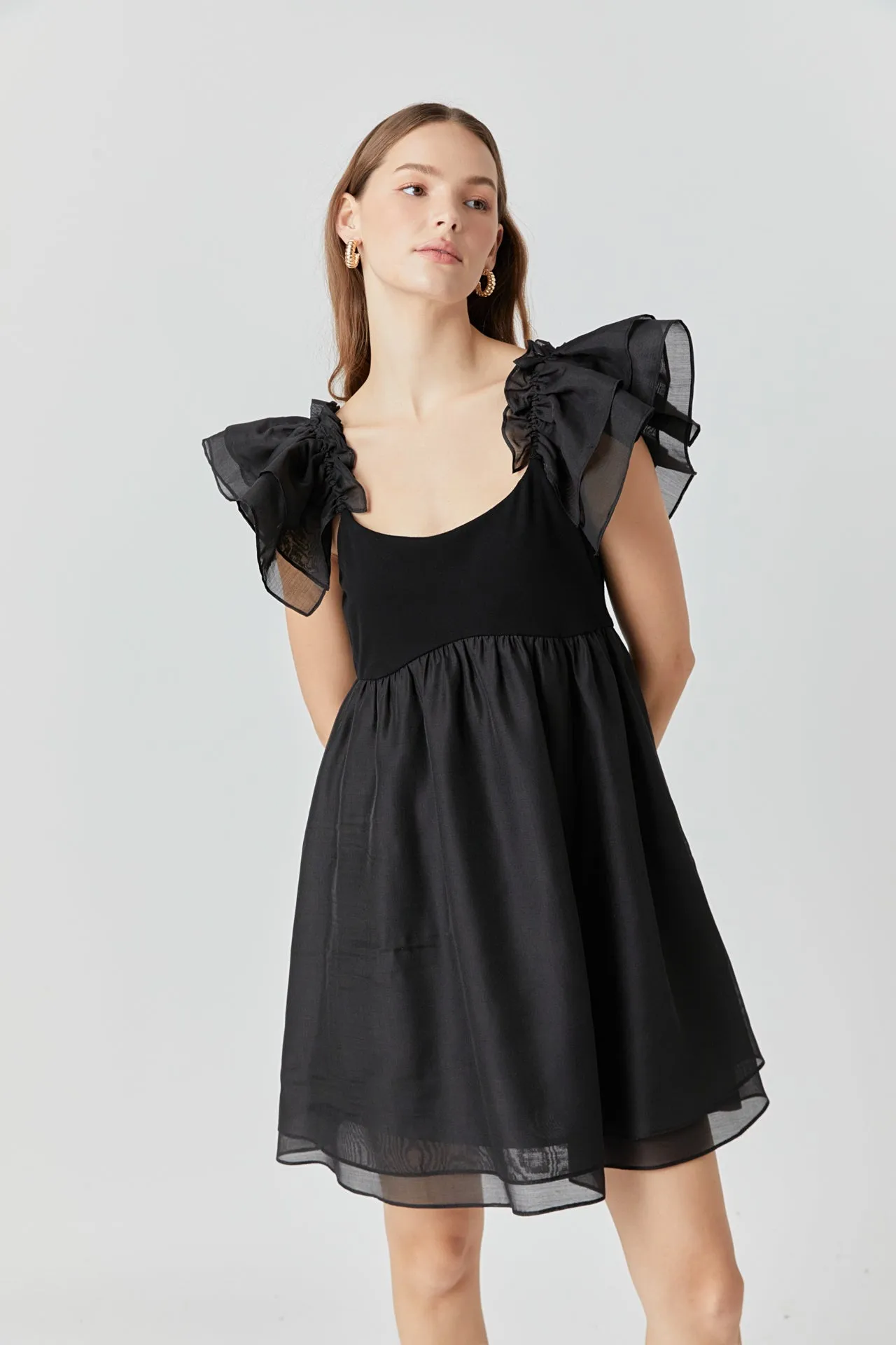 Organza Sleeve Mini Dress sold by Endless Rose product image thumbnail 5