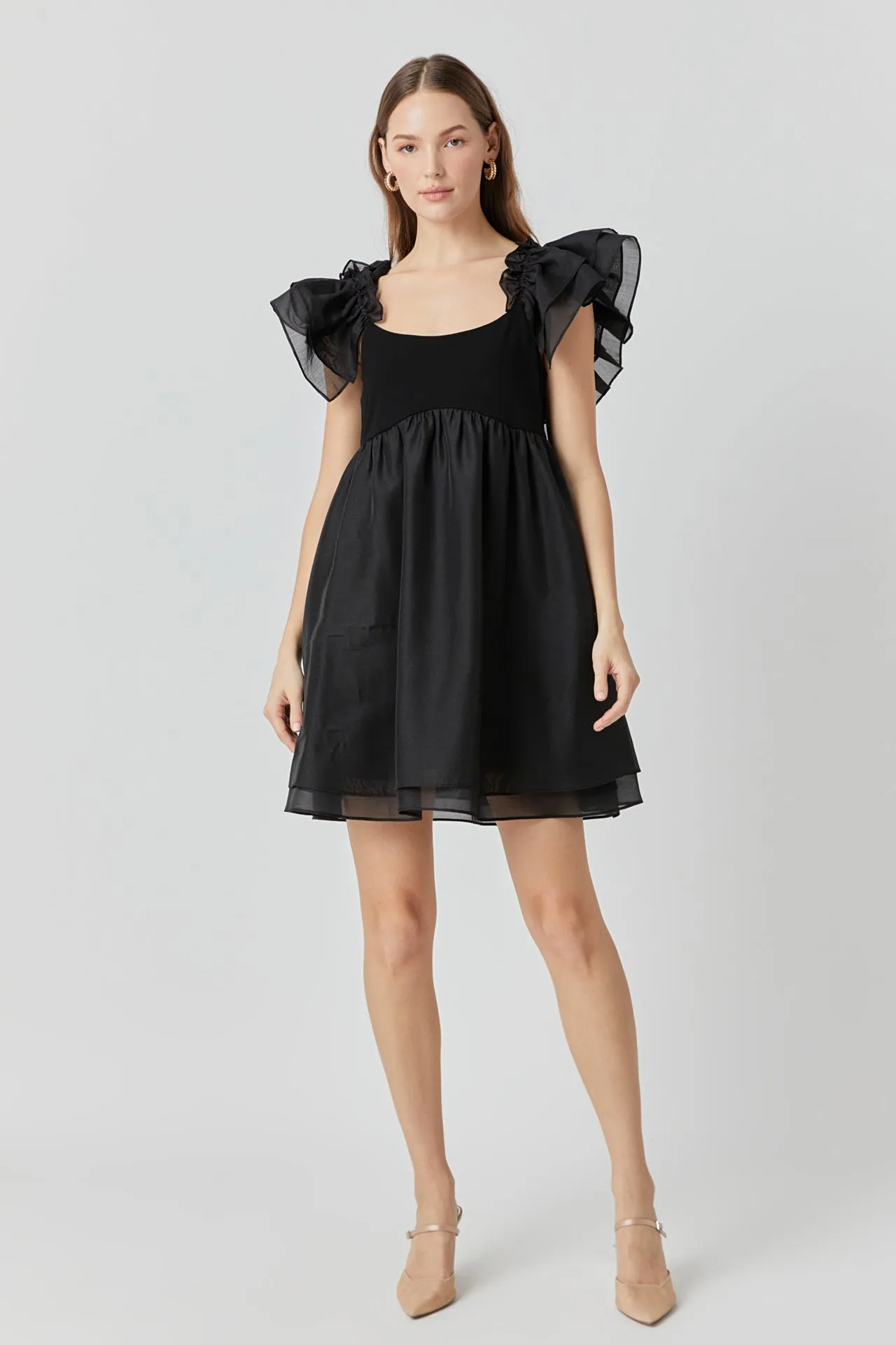 Organza Sleeve Mini Dress sold by Endless Rose