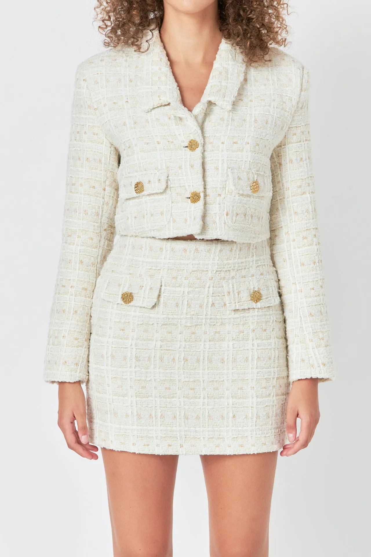 Premium Cropped Tweed Jacket sold by Endless Rose product image thumbnail 2