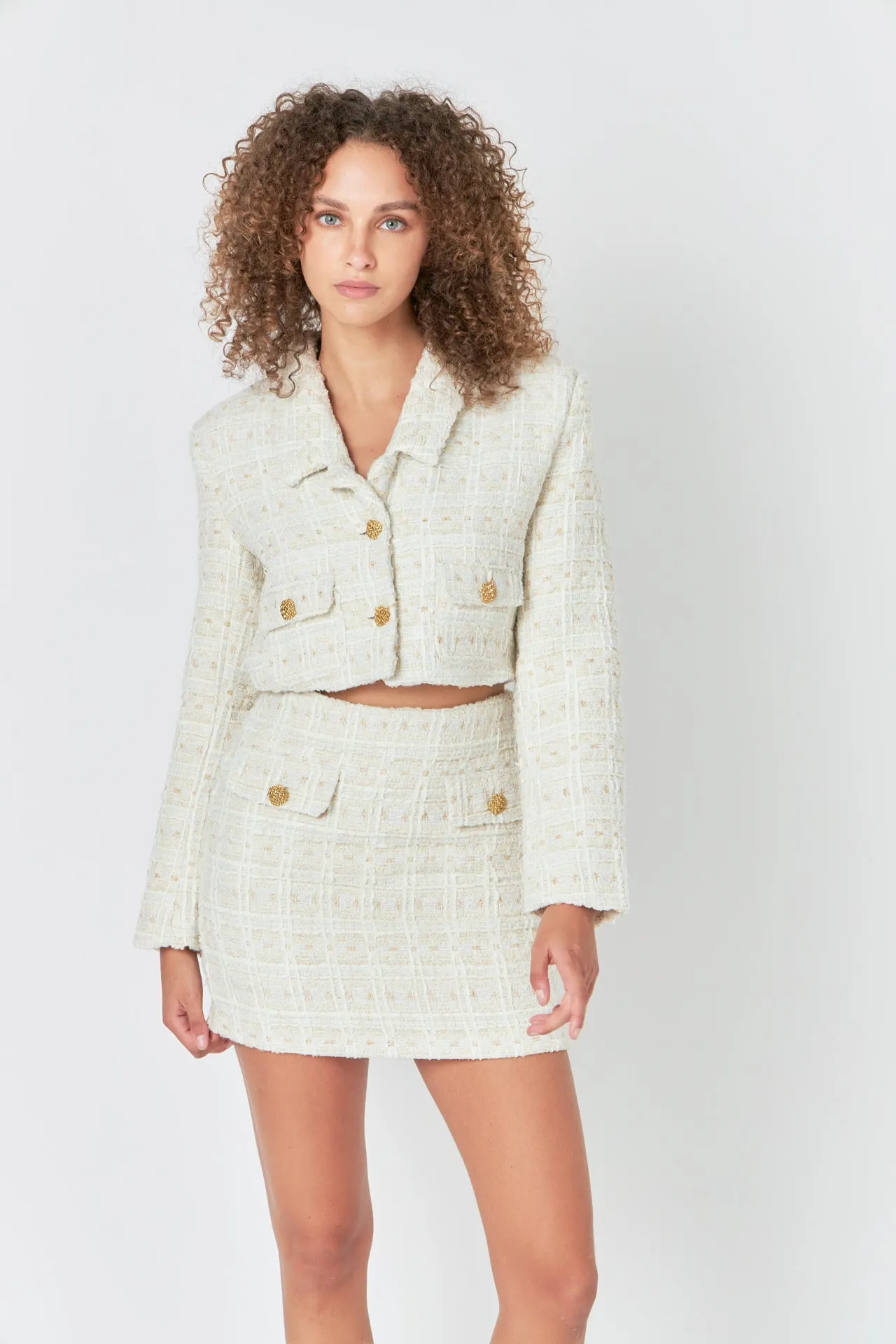 Premium Cropped Tweed Jacket sold by Endless Rose product image thumbnail 5