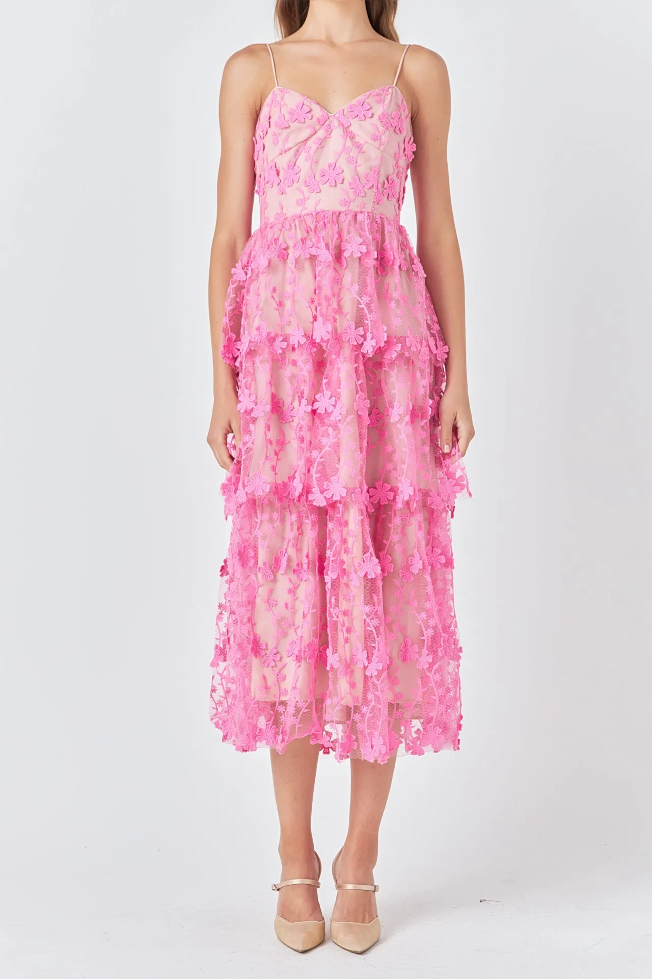 Crochet Layered Midi Dress sold by Endless Rose product image thumbnail 2