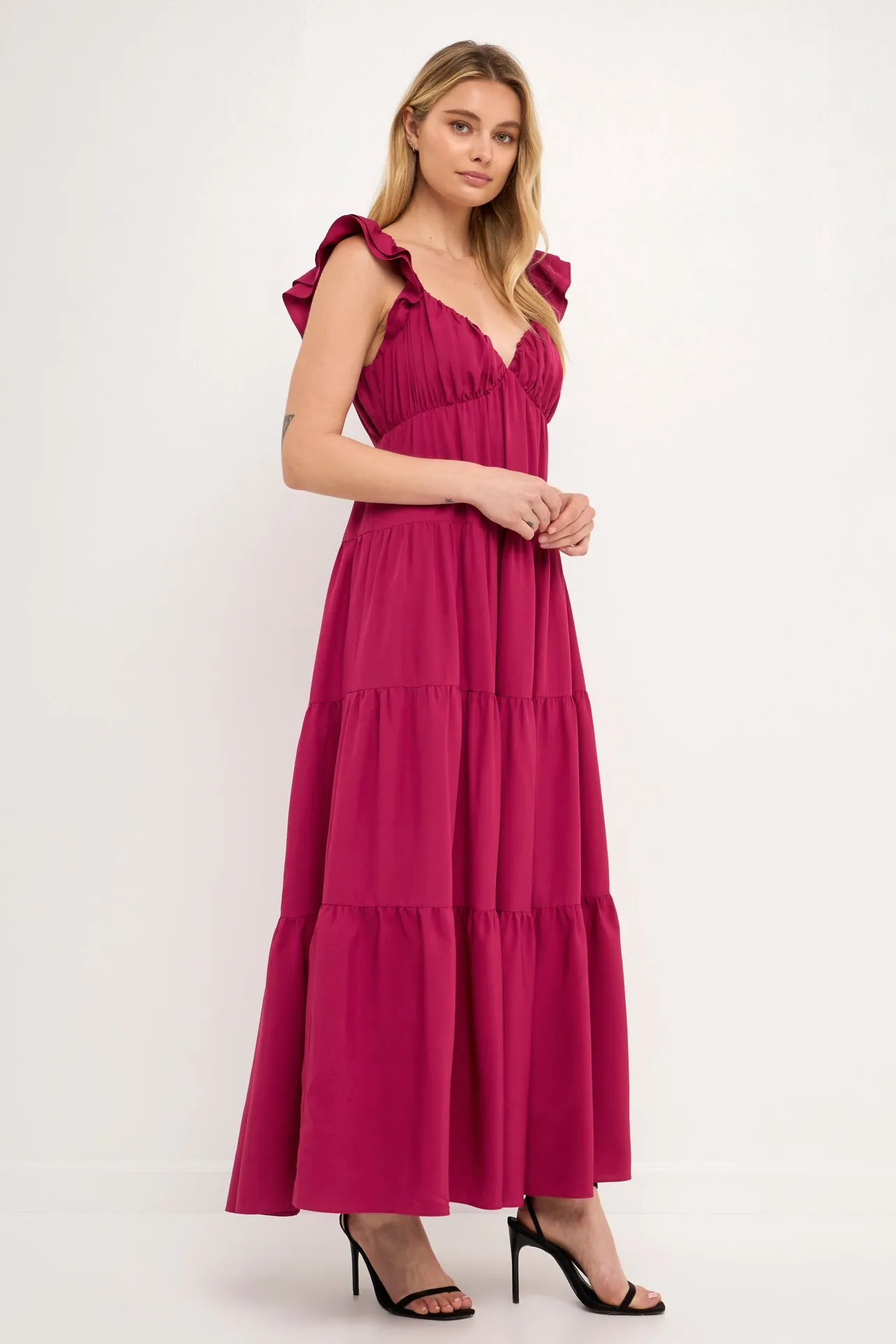 Ruffle Sleeve Maxi Dress sold by Endless Rose product image thumbnail 3