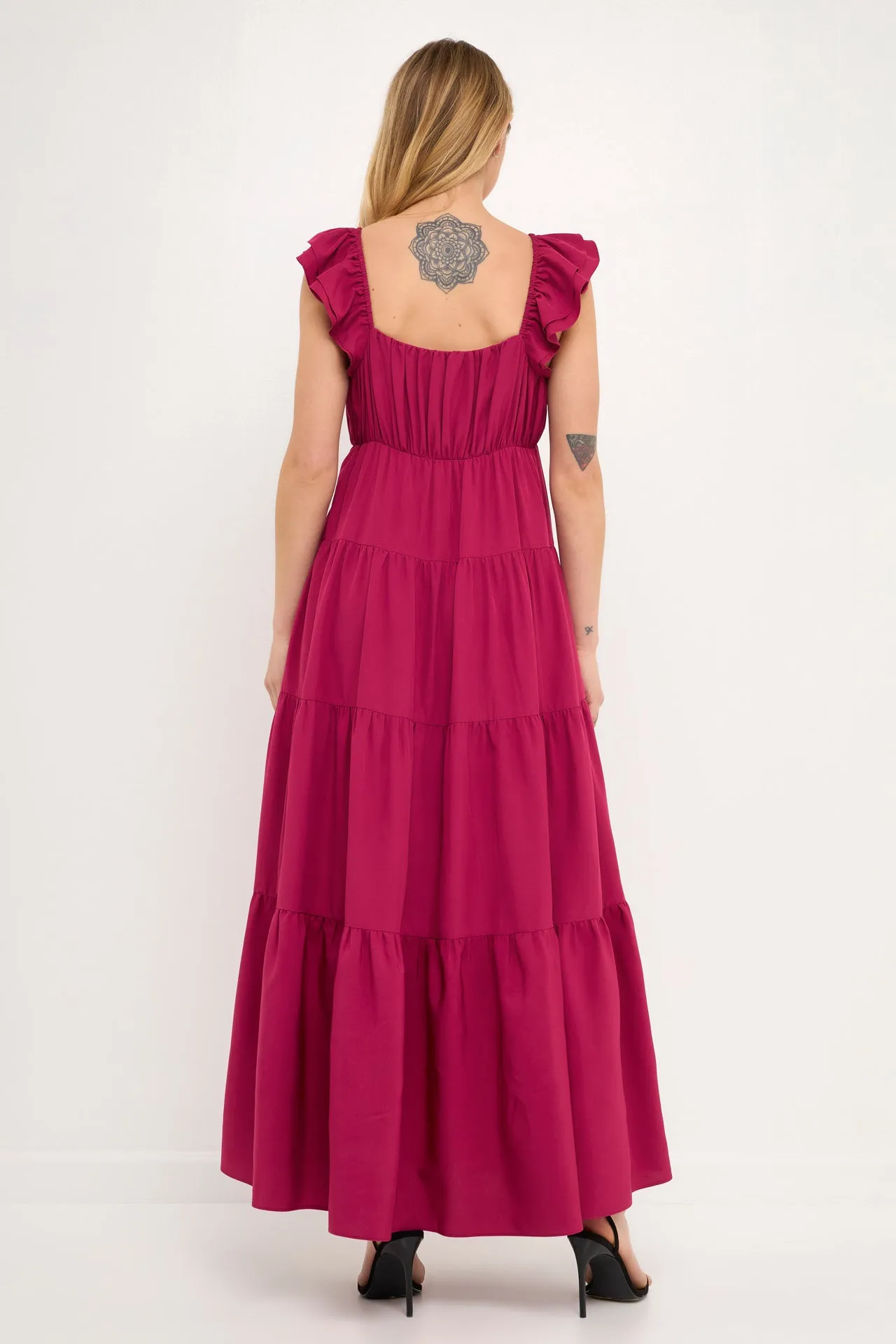 Ruffle Sleeve Maxi Dress sold by Endless Rose product image thumbnail 4