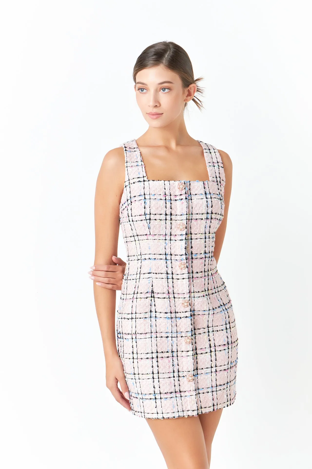 Plaid Tweed Mini Dress sold by Endless Rose product image thumbnail 5
