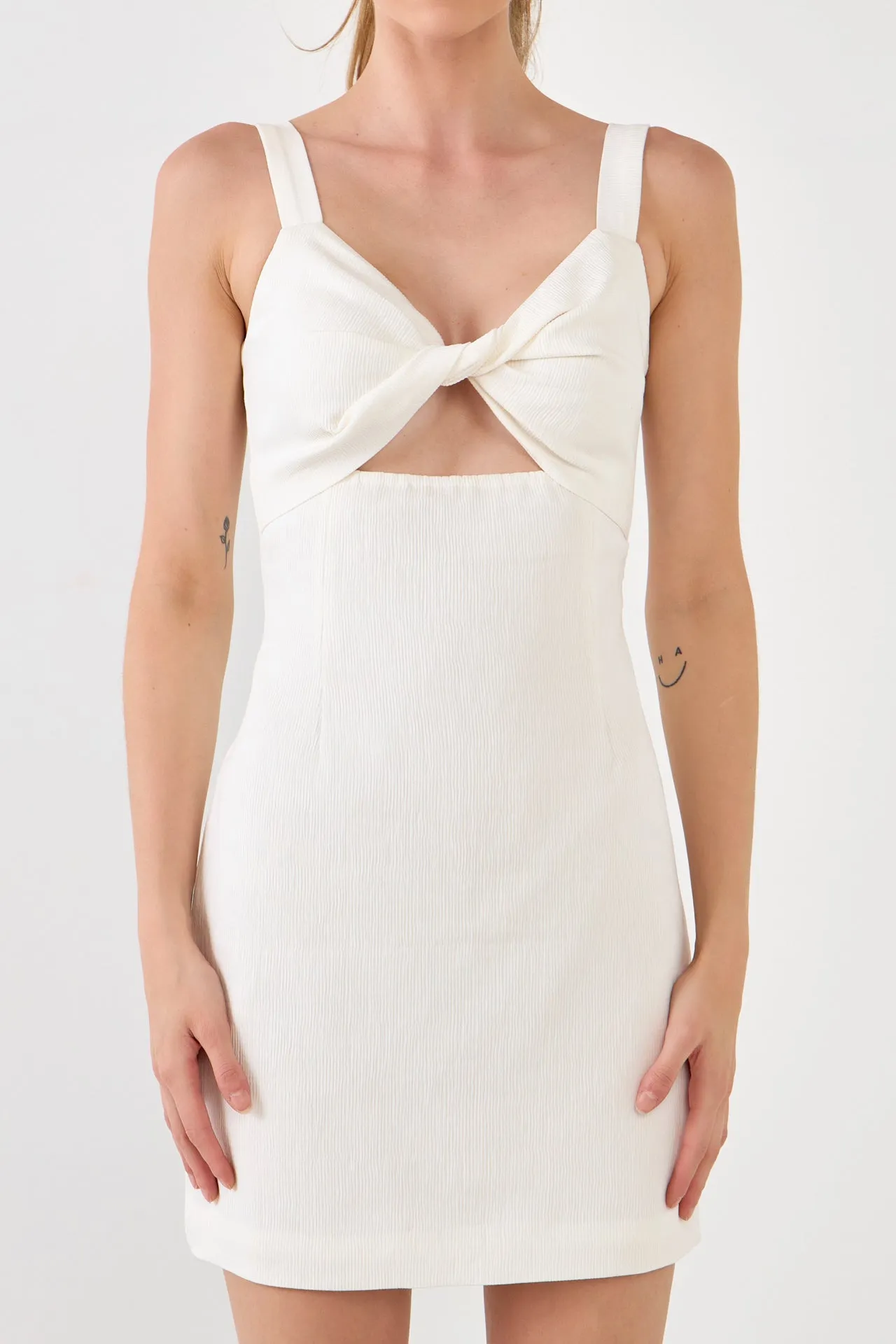 Soft Touch Plisse Twist Mini Dress sold by Endless Rose product image thumbnail 2