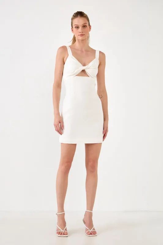 Soft Touch Plisse Twist Mini Dress sold by Endless Rose