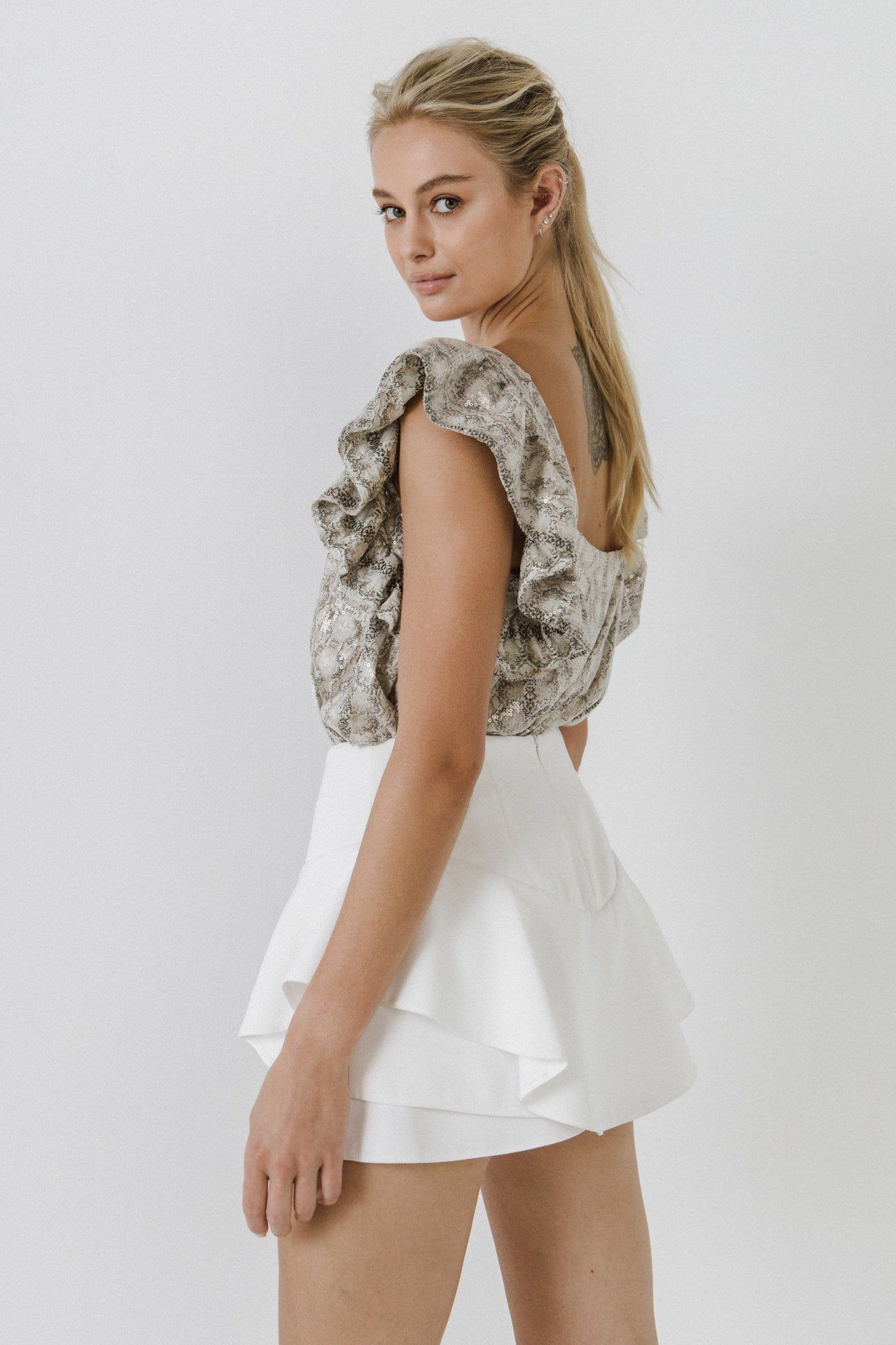 Python Sequin Babydoll Top sold by Endless Rose product image thumbnail 3