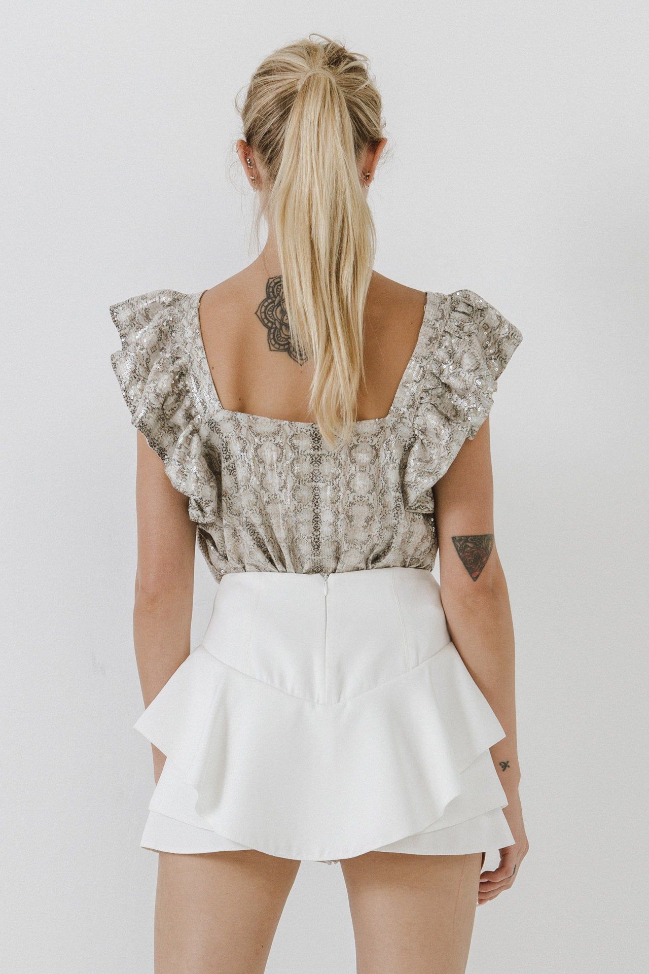 Python Sequin Babydoll Top sold by Endless Rose product image thumbnail 4