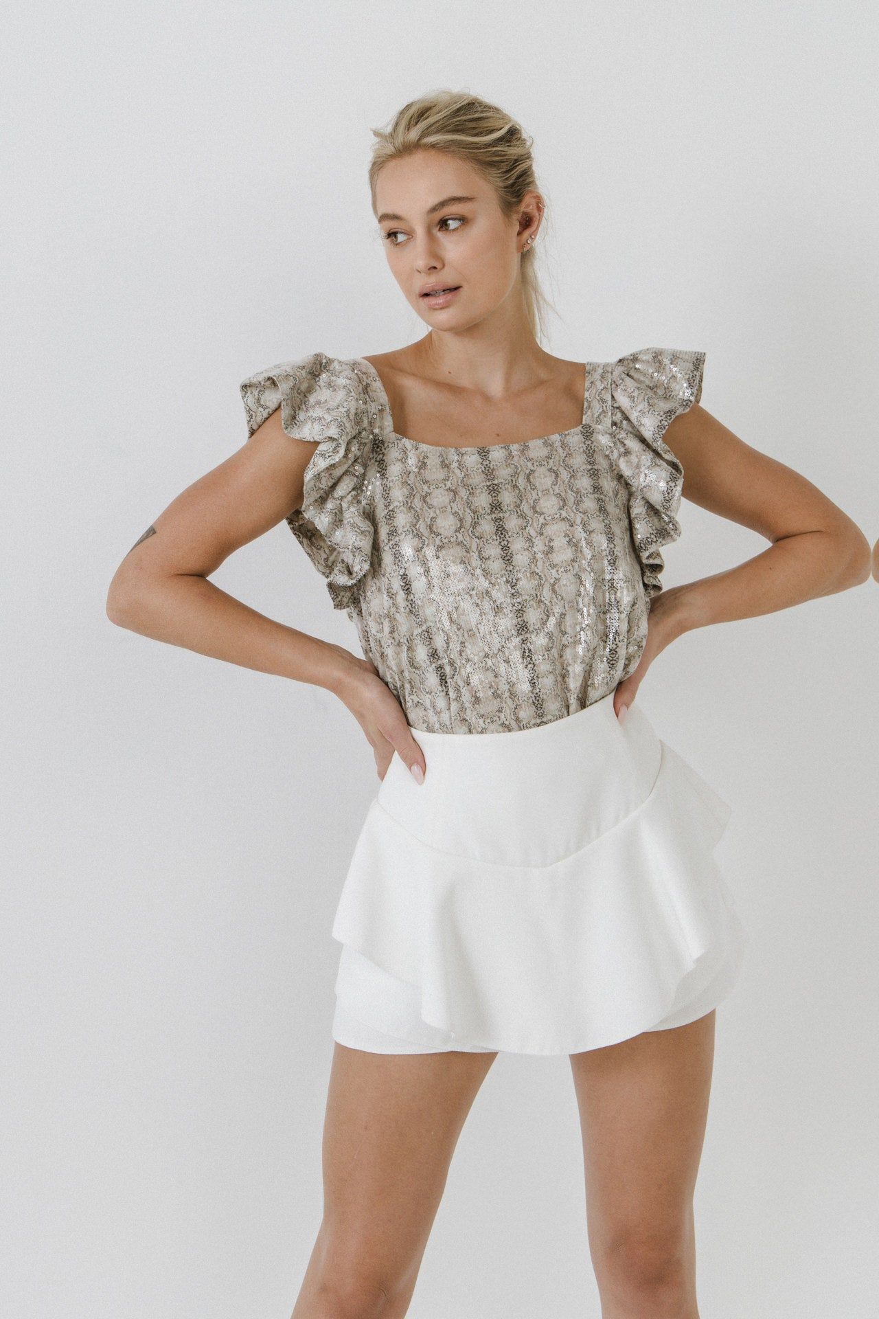 Python Sequin Babydoll Top sold by Endless Rose product image thumbnail 5