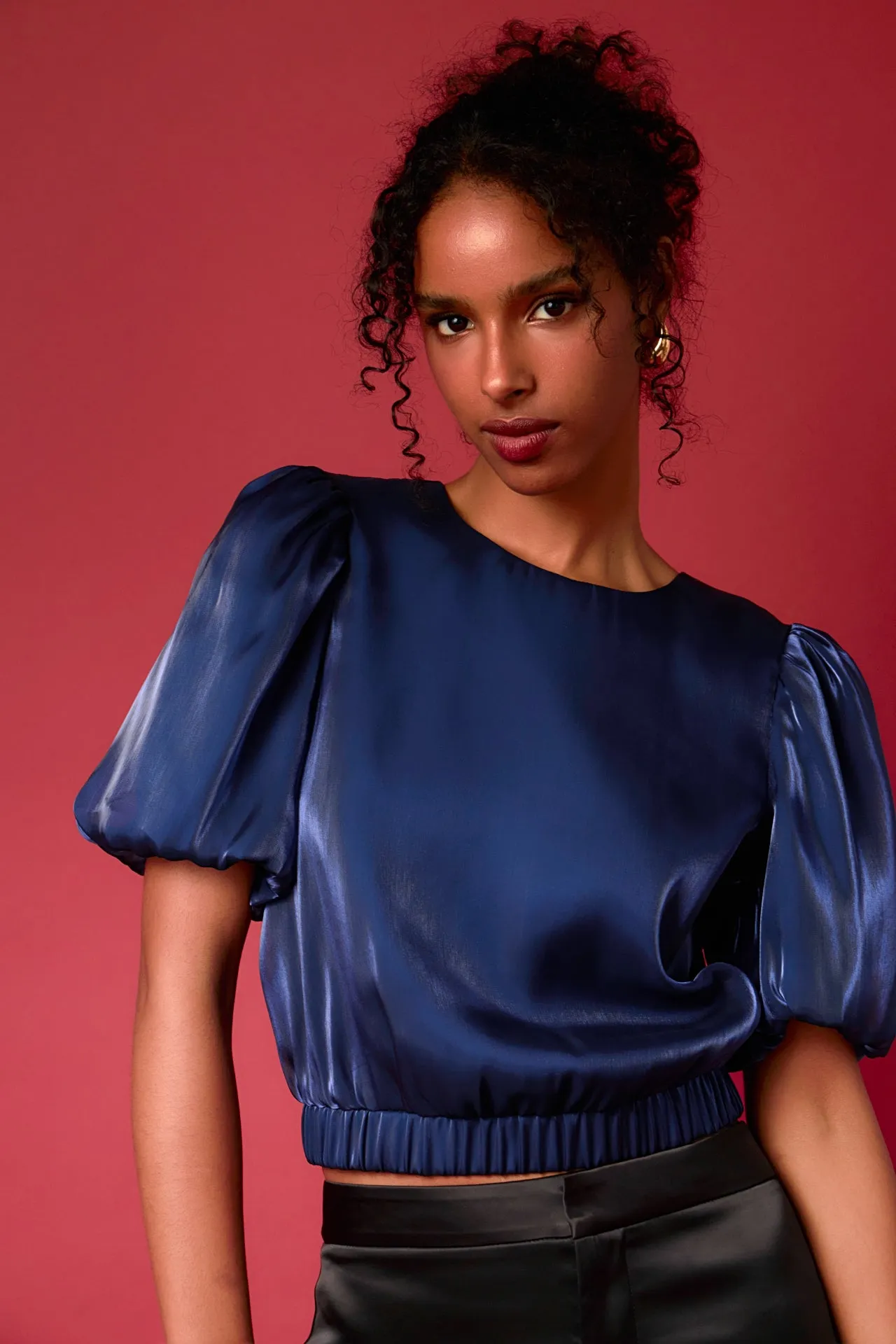 Blouson Sheen Top sold by Endless Rose