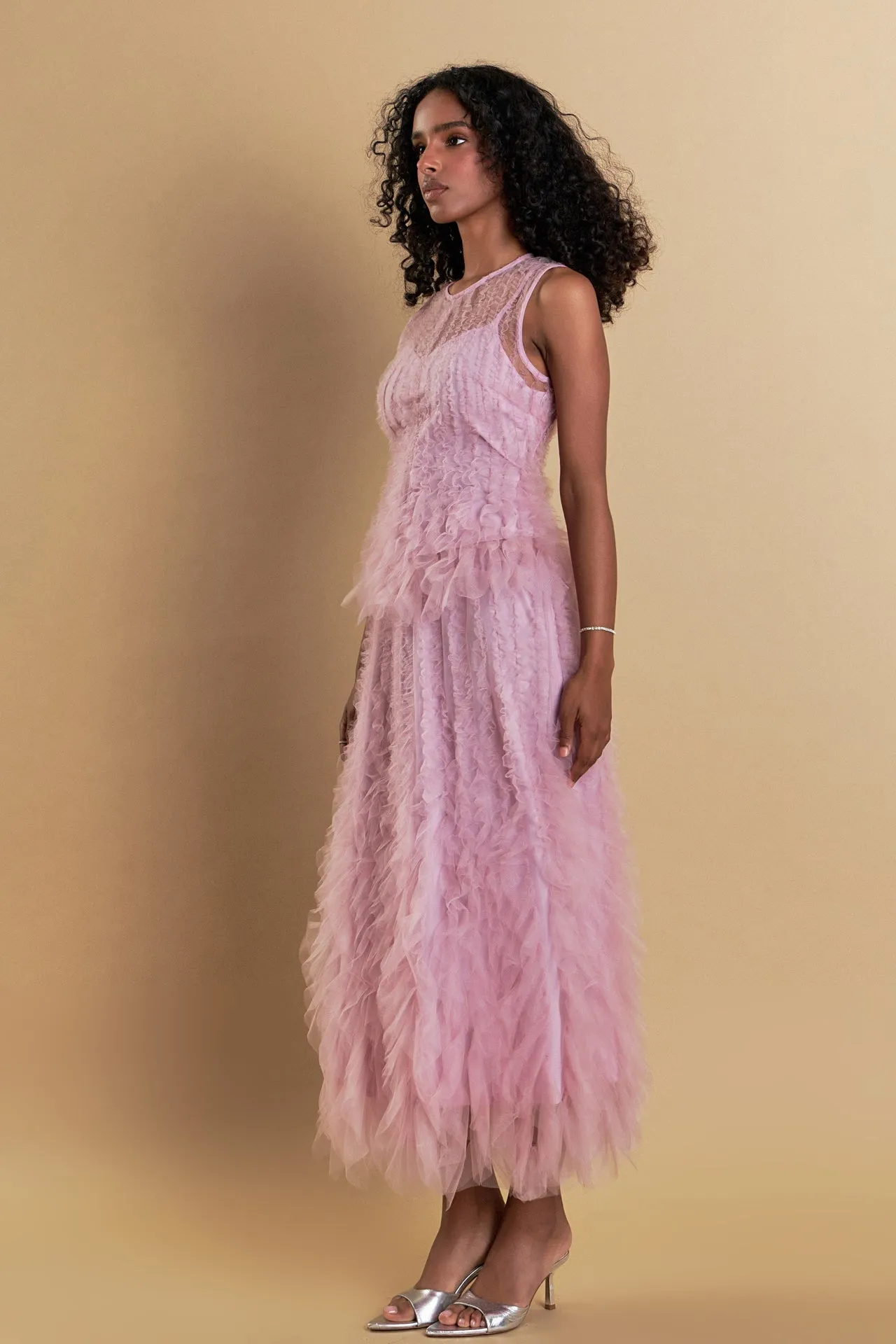 Tulle Ruffled Sleeveless Top sold by Endless Rose product image thumbnail 4
