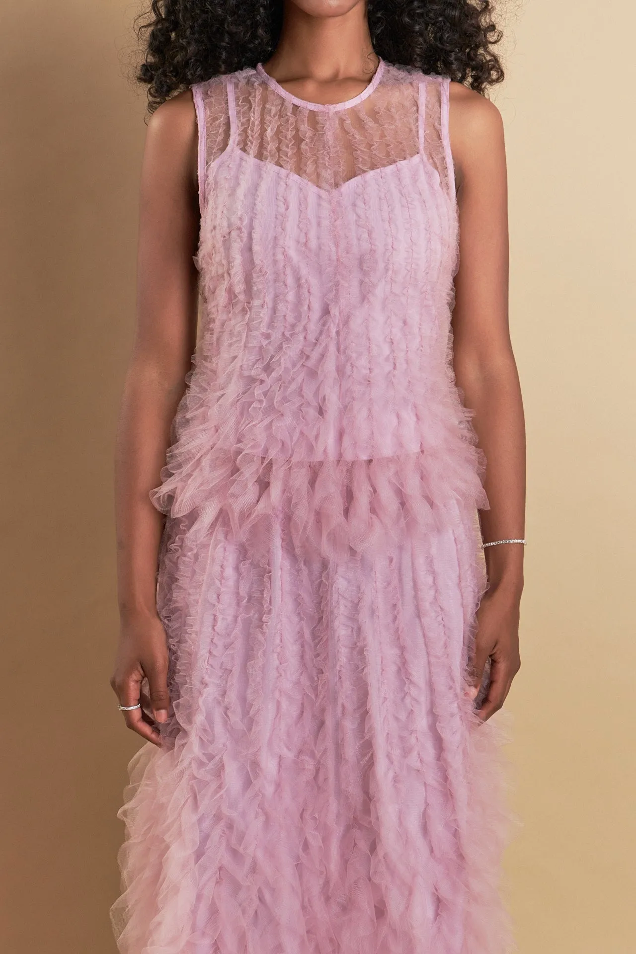 Tulle Ruffled Sleeveless Top sold by Endless Rose product image thumbnail 2