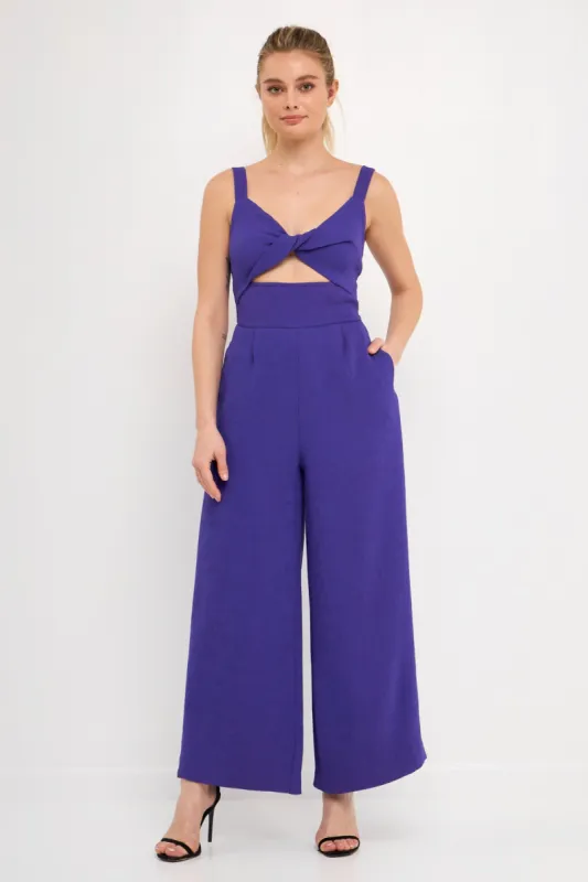 Soft Touch Plisse Twist Jumpsuit - Final sale made by Endless Rose