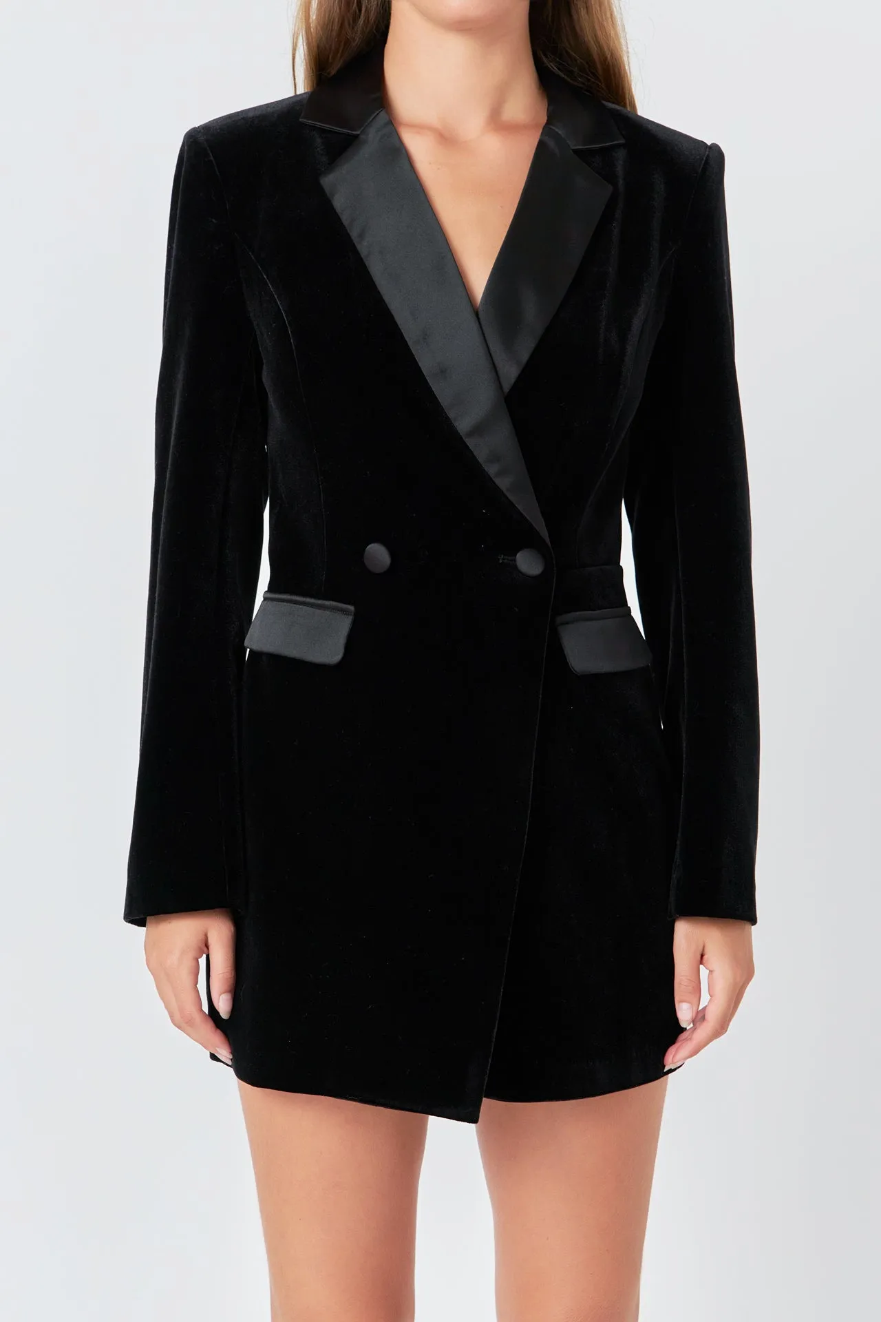 Satin Collar Velvet Romper sold by Endless Rose product image thumbnail 2