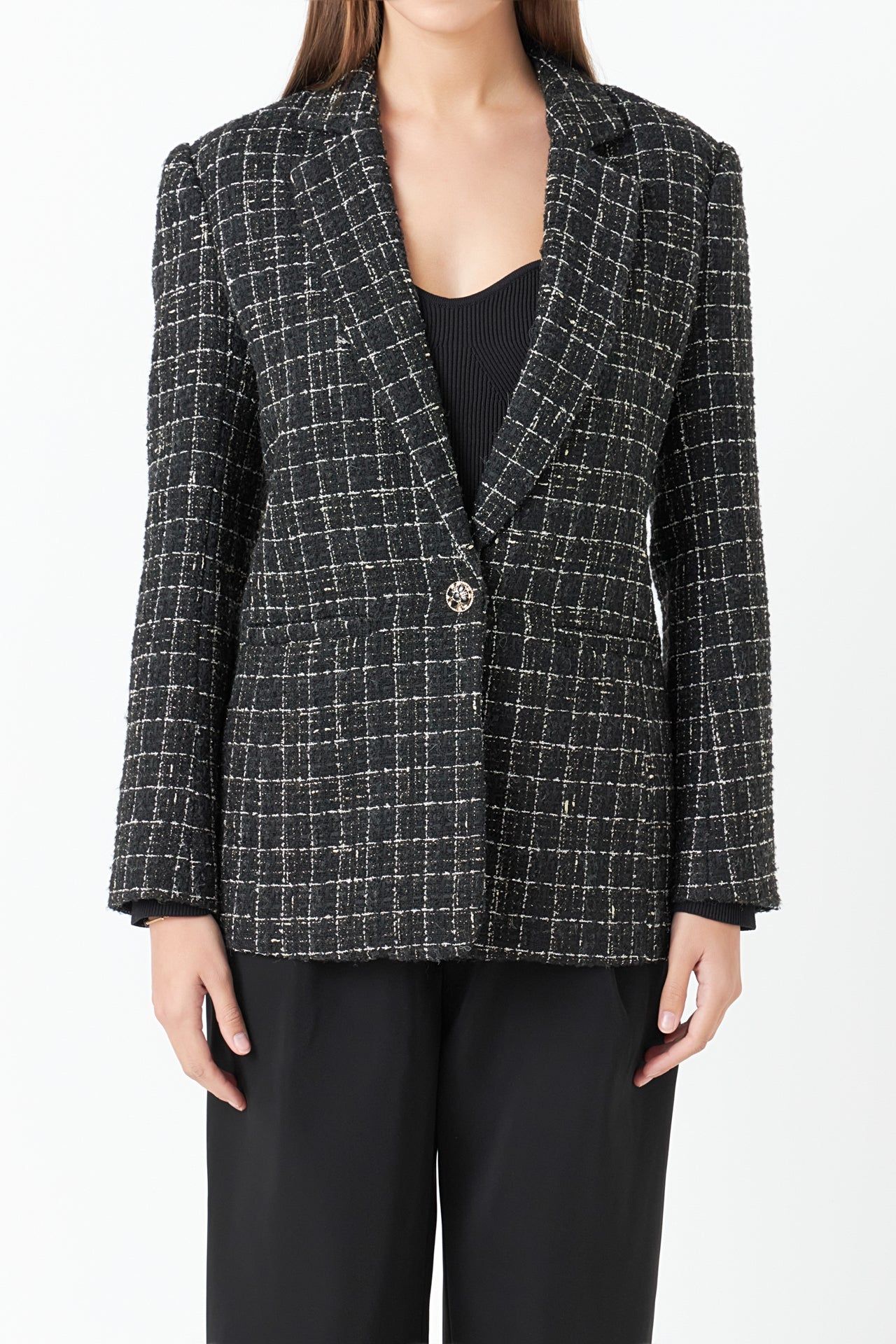 Tweed Single Breasted Blazer sold by Endless Rose product image thumbnail 2