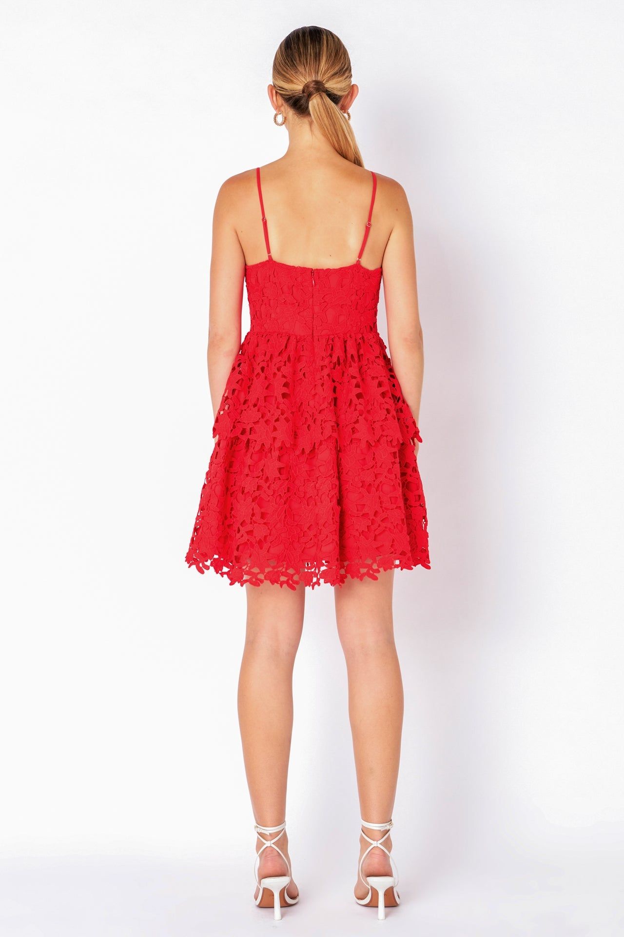 Layered Skirt Crochet Mini Dress sold by Endless Rose product image thumbnail 4