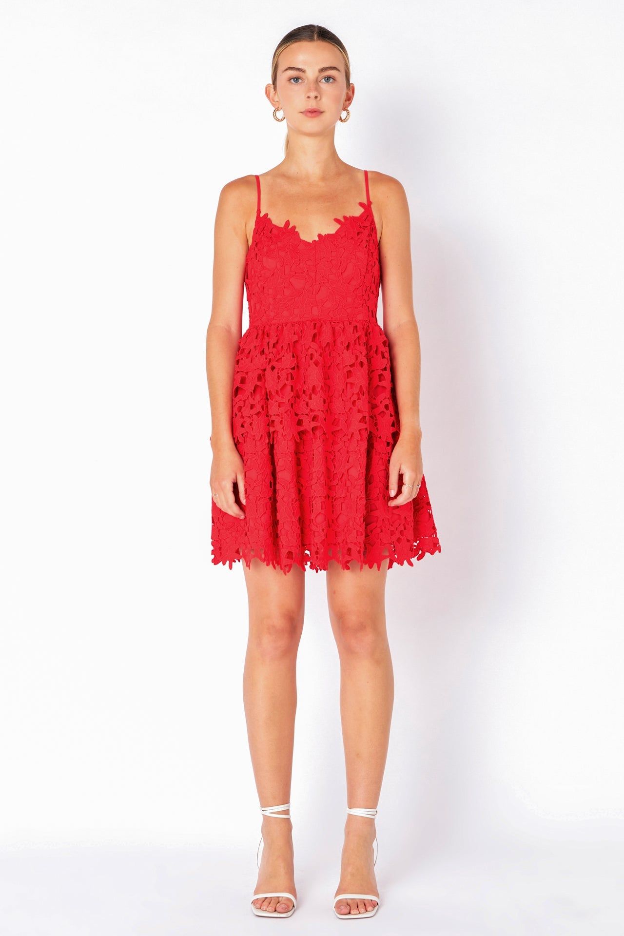 Layered Skirt Crochet Mini Dress sold by Endless Rose