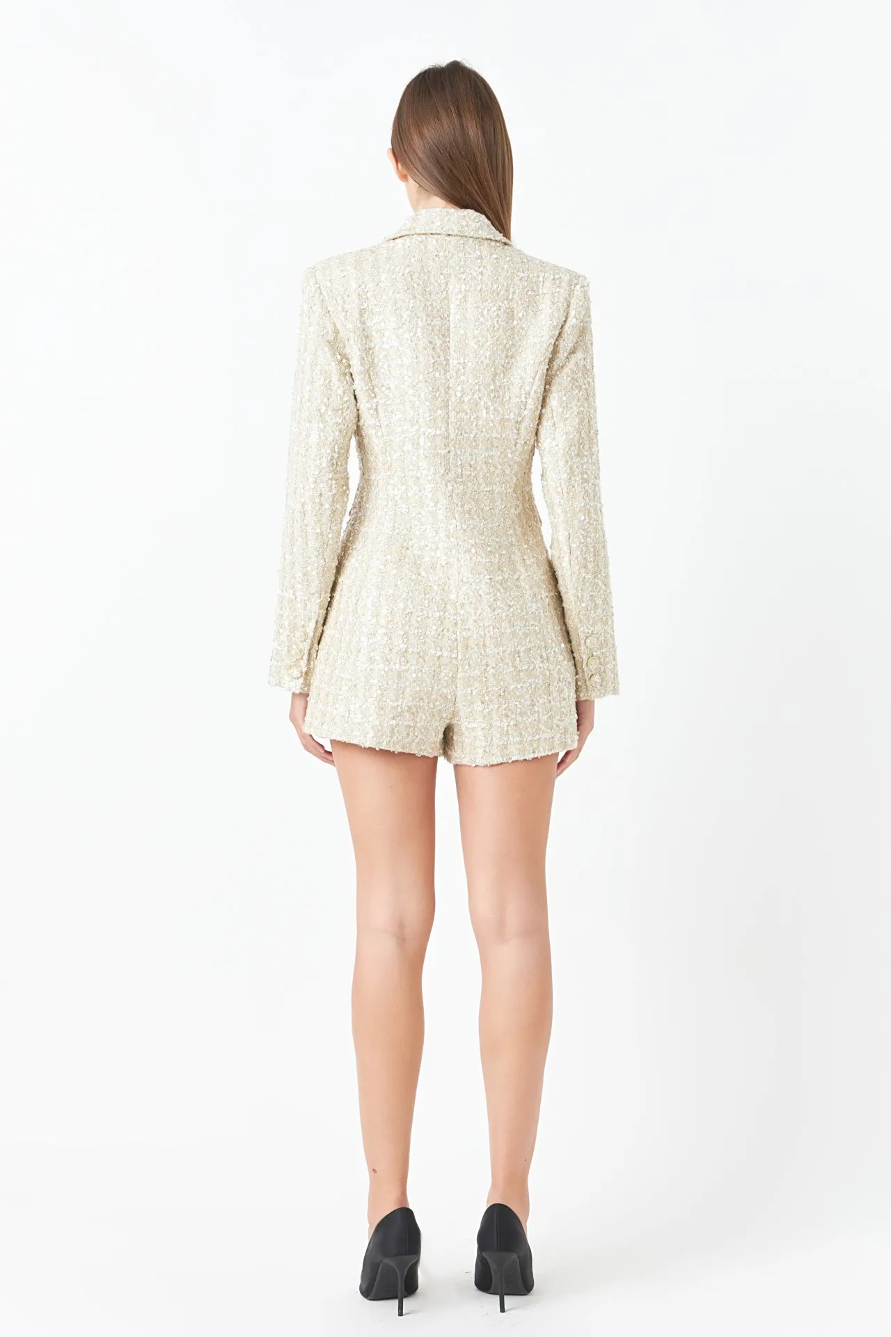 Premium Sequins Tweed Romper sold by Endless Rose product image thumbnail 4