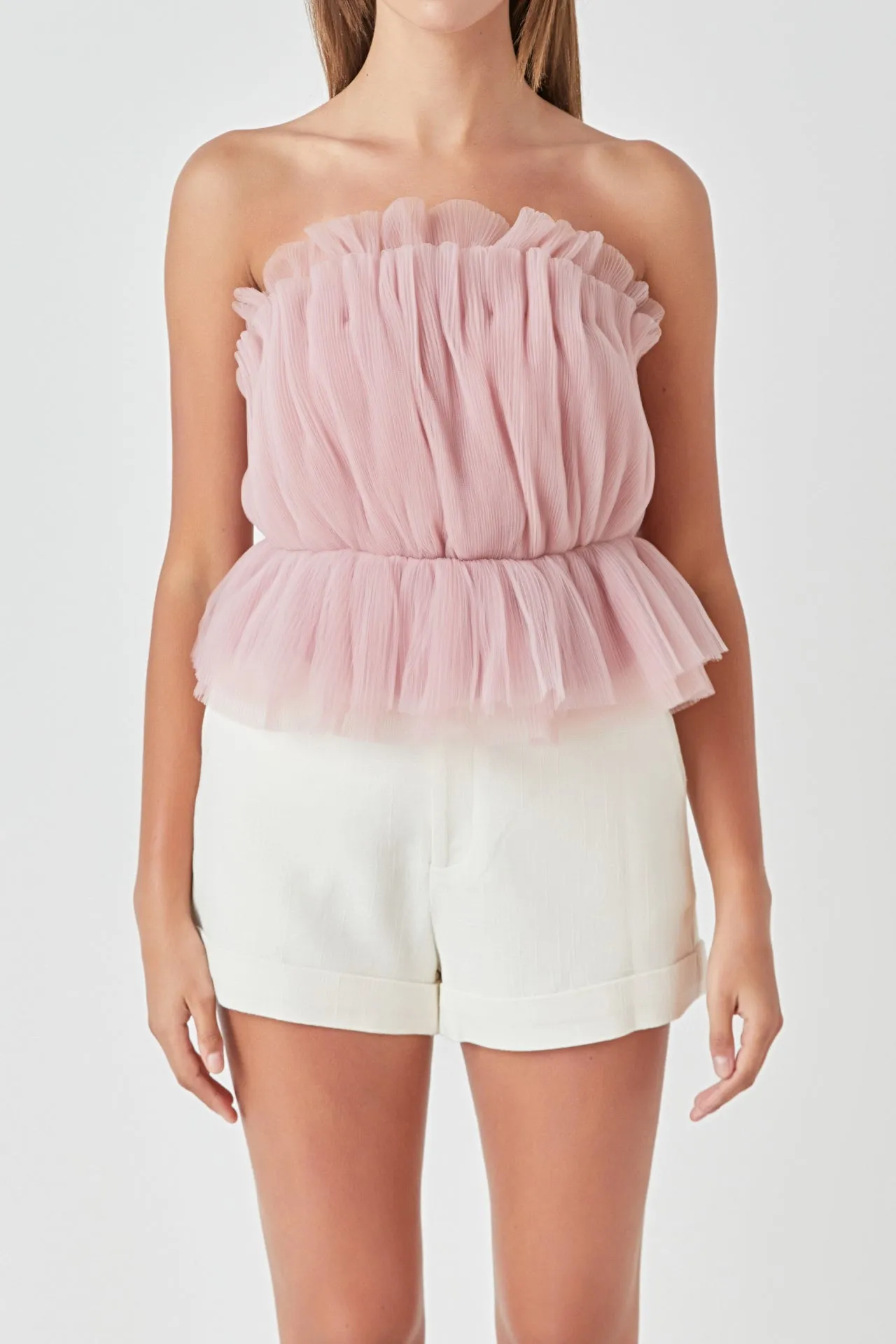 Strapless Tulle Peplum Top sold by Endless Rose product image thumbnail 2