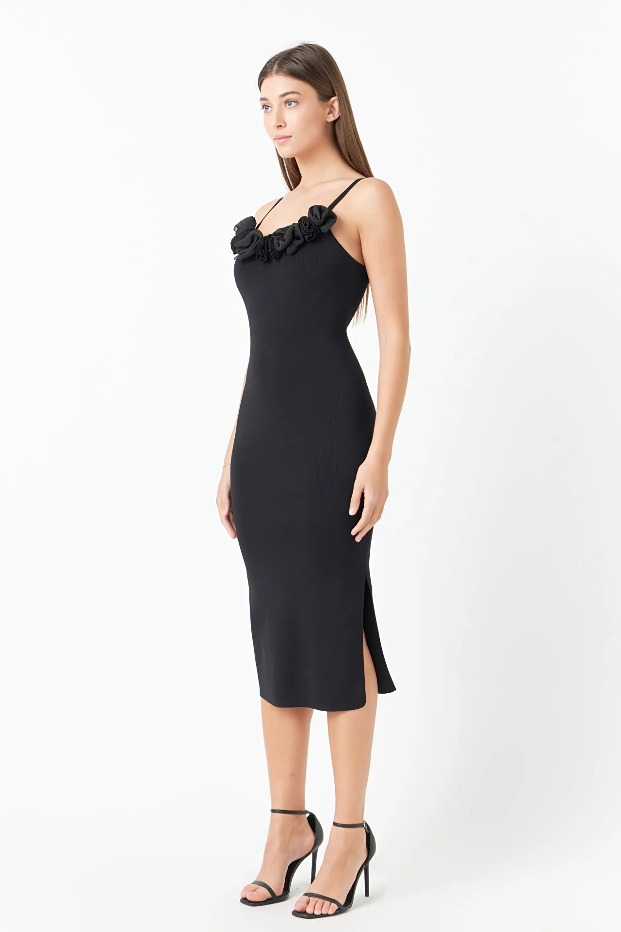 Mixed 3D Flower Knit Maxi Dress sold by Endless Rose product image thumbnail 3