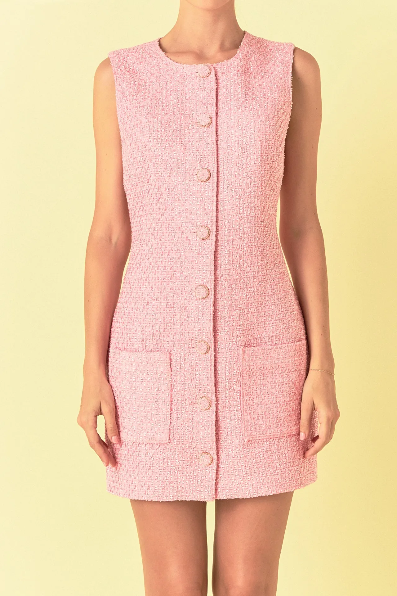 Sleeveless Tweed Mini Dress - Final Sale sold by Endless Rose product image thumbnail 2