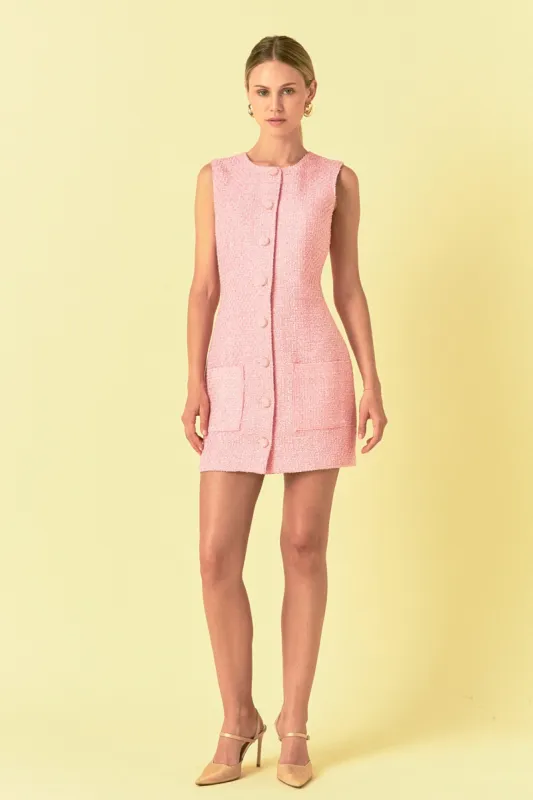 Sleeveless Tweed Mini Dress - Final Sale sold by Endless Rose